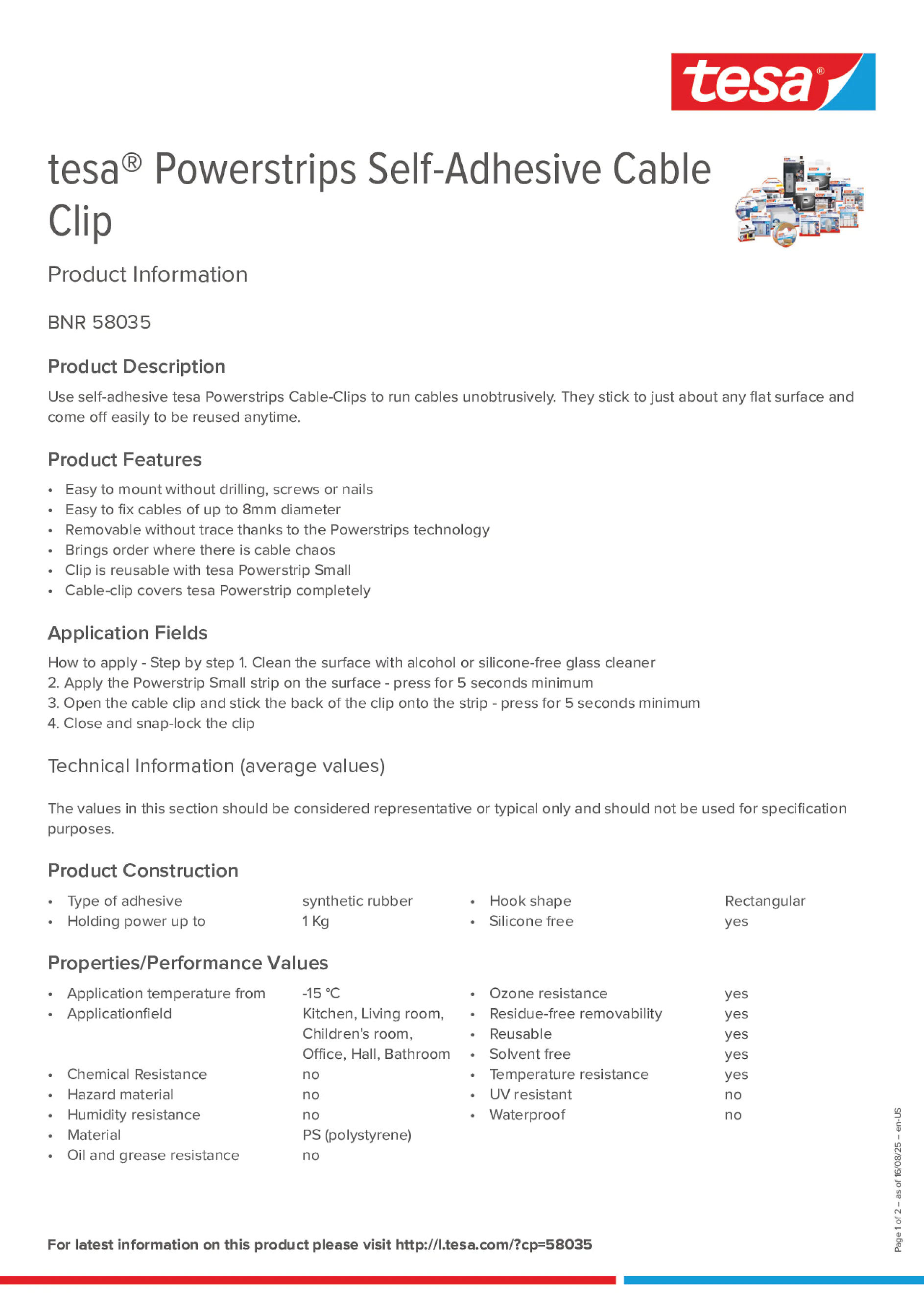 Product information_tesa® Powerstrips 58035_en