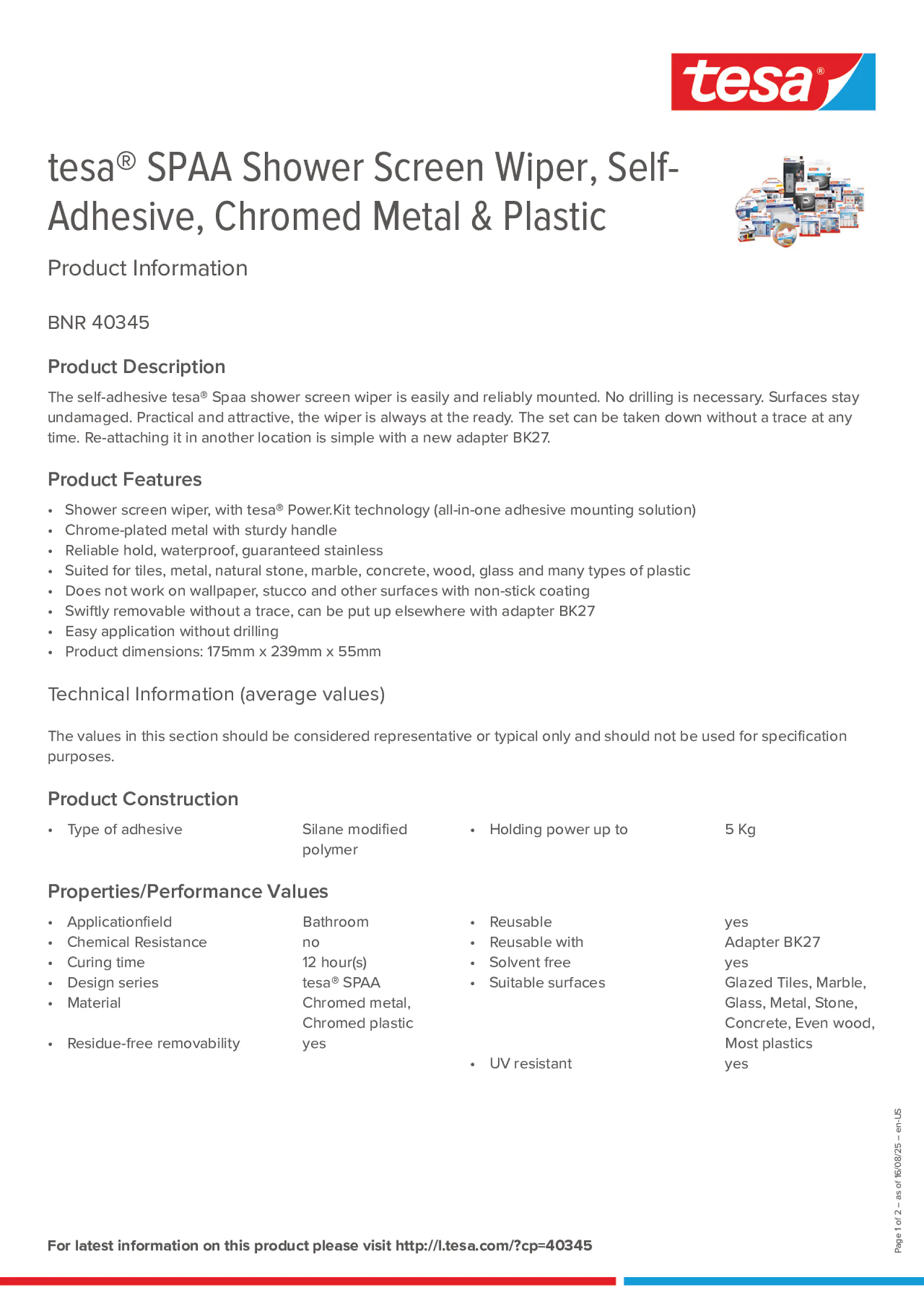 Product information_tesa® 40345_en