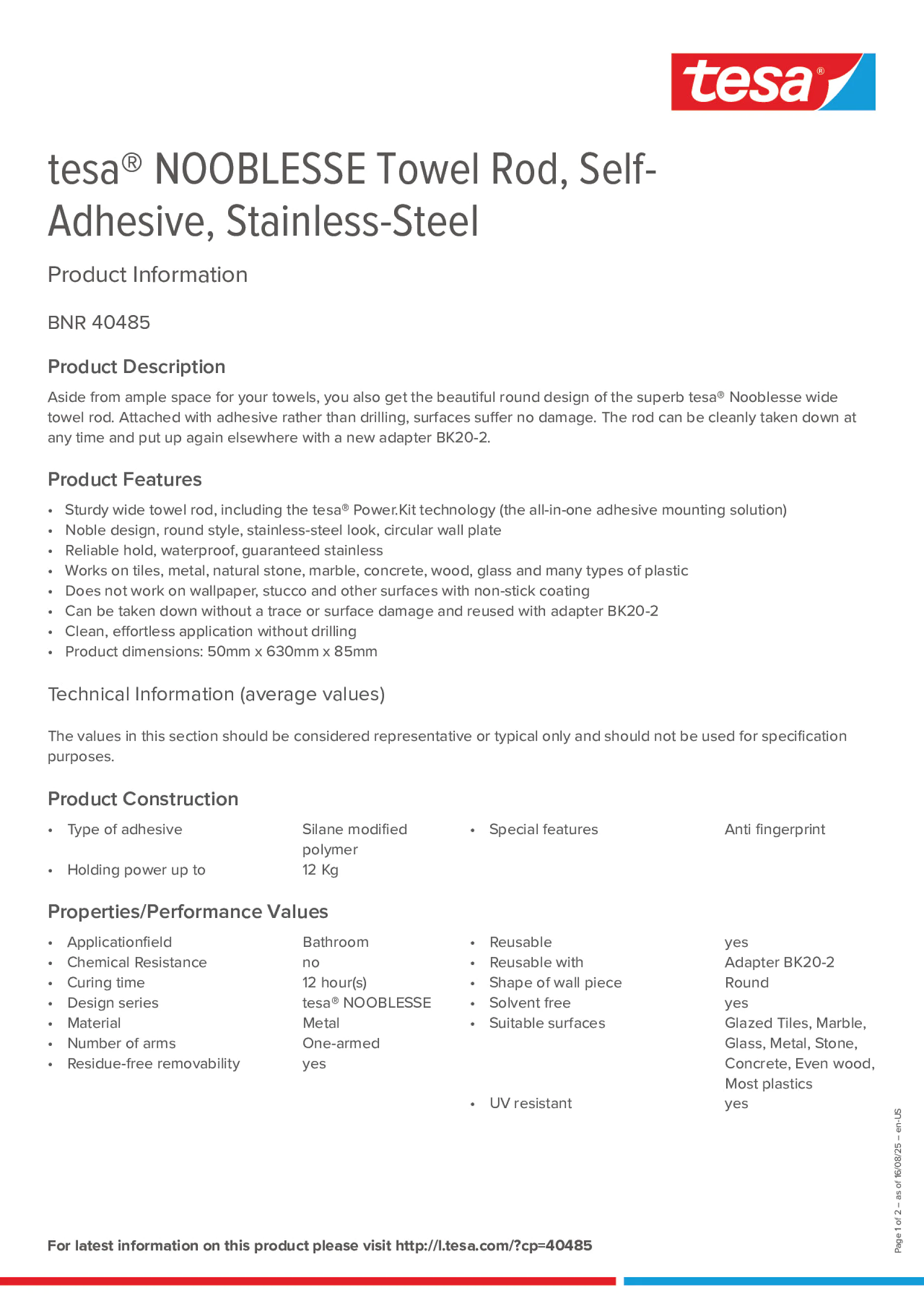 Product information_tesa® 40485_en