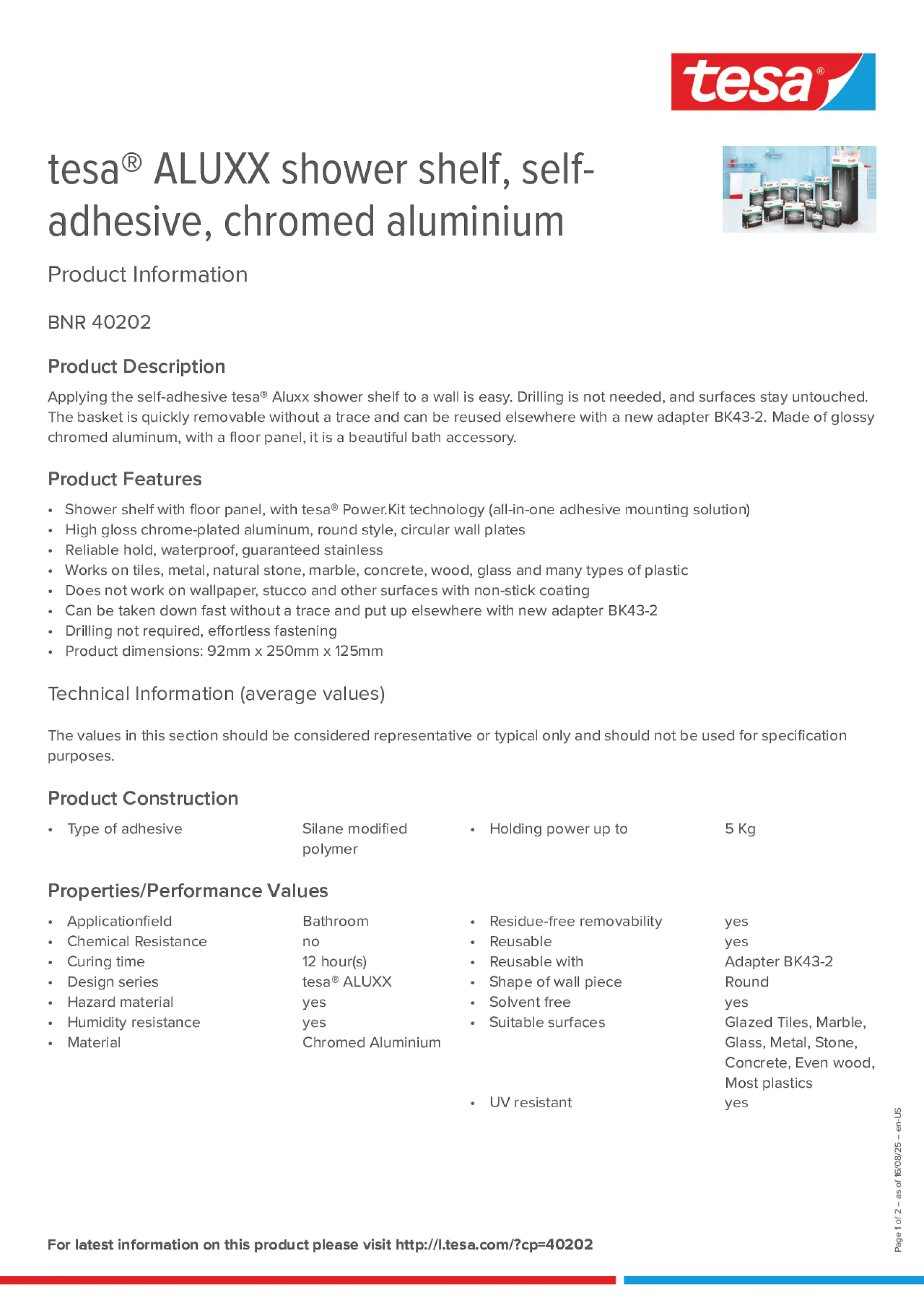 Product information_tesa® 40202_en Product information_tesa® 40202_en