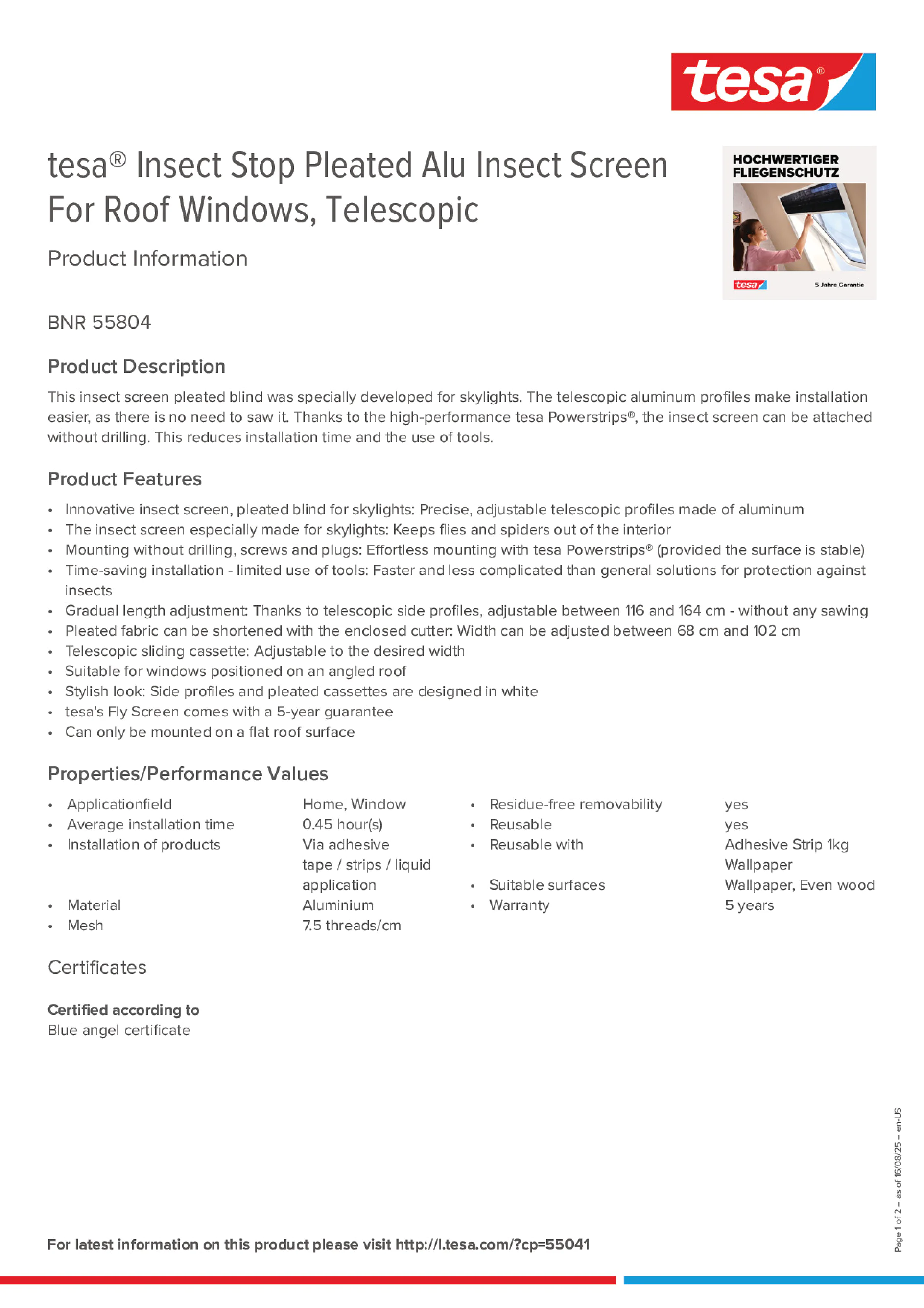 Product information_tesa® 55804_en Product information_tesa® 55804_en