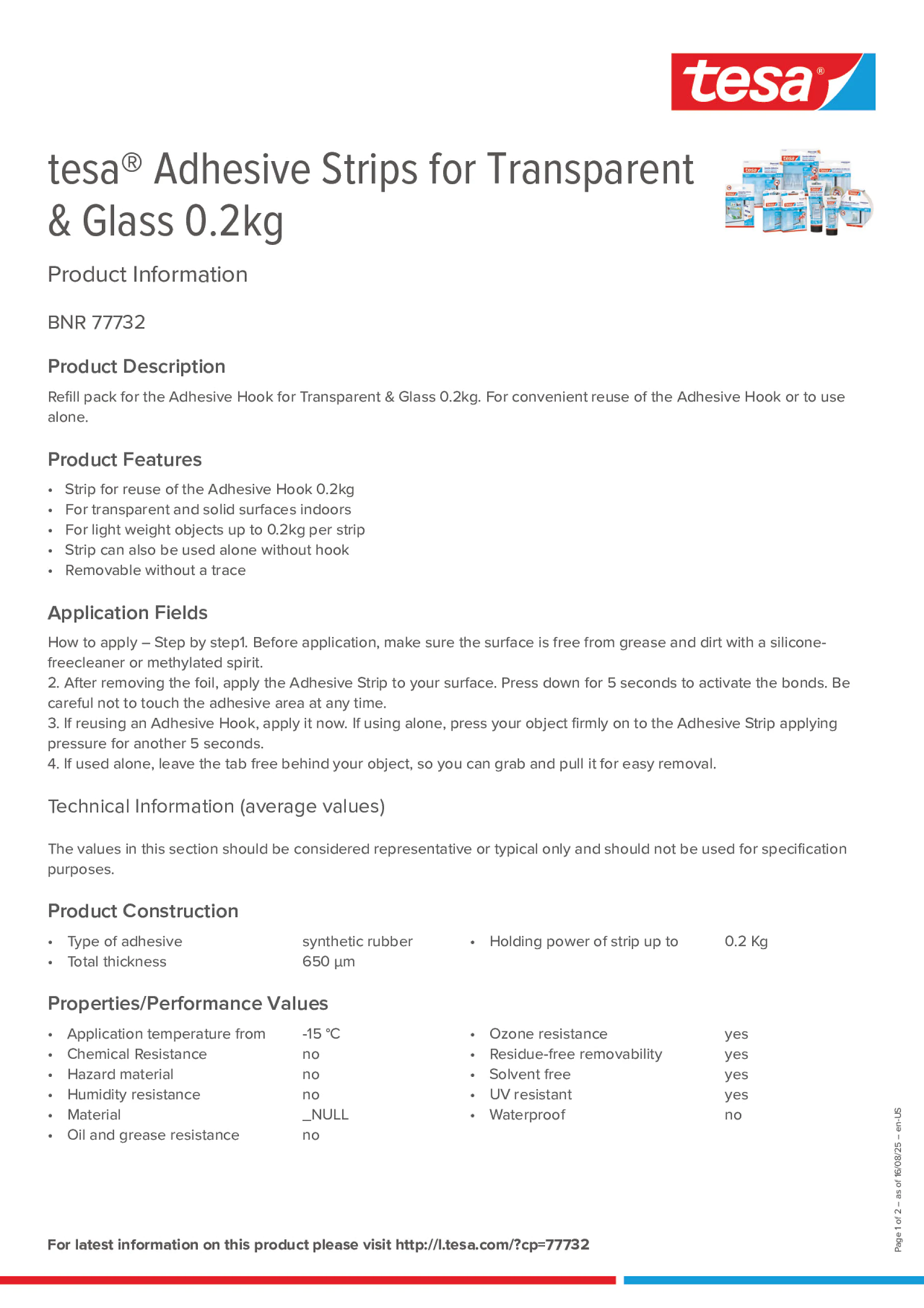 Product information_tesa® 77732_en Product information_tesa® 77732_en