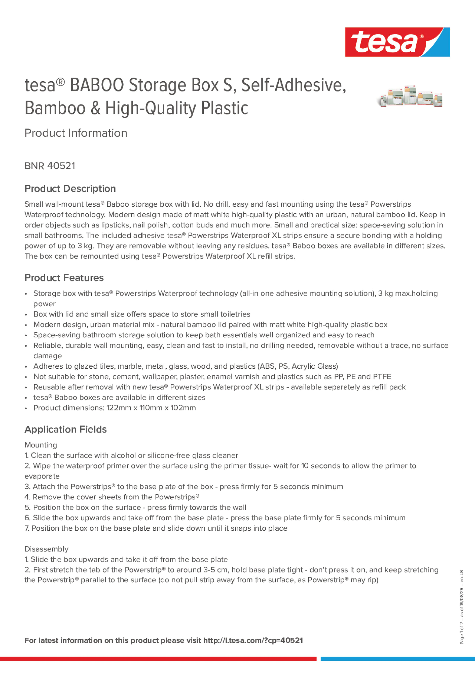 Product information_tesa® 40521_en Product information_tesa® 40521_en