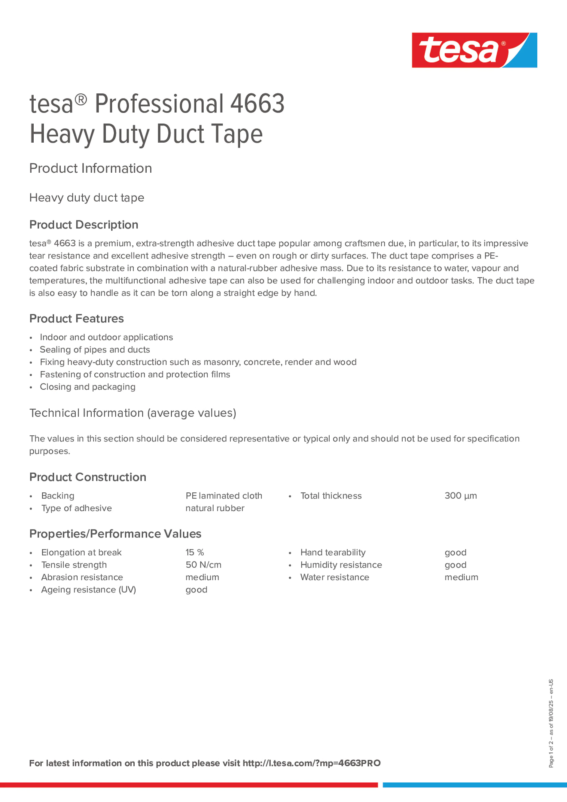 Product information_tesa® Professional 04663_en
