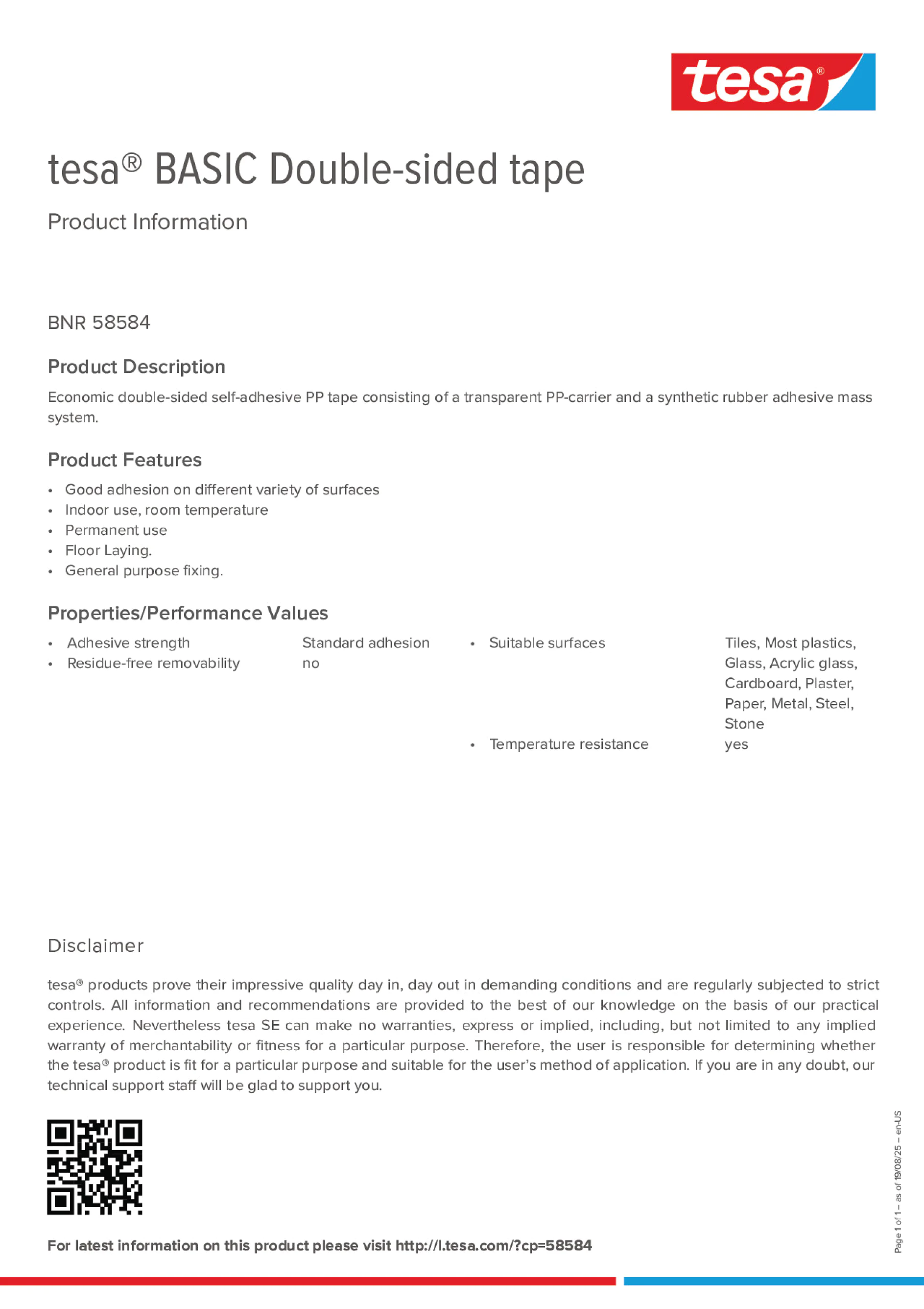 Product information_tesa® 58584_en Product information_tesa® 58584_en