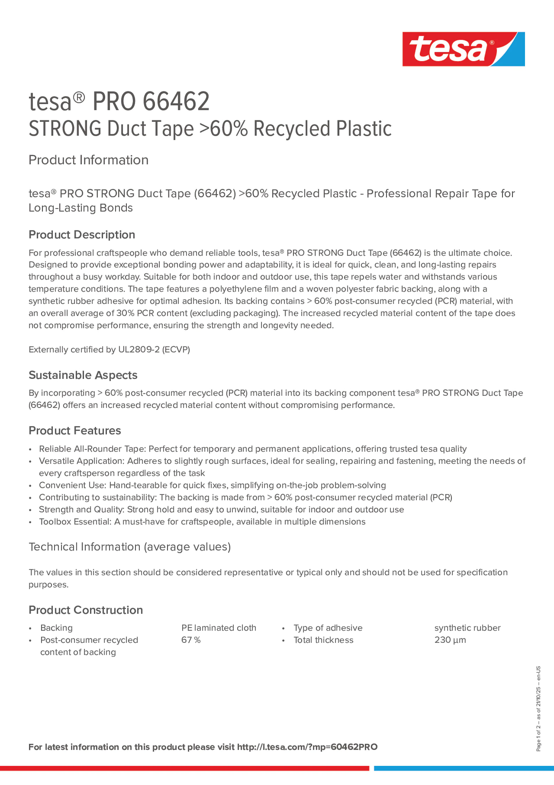 Product information_tesa® PRO 66462_en