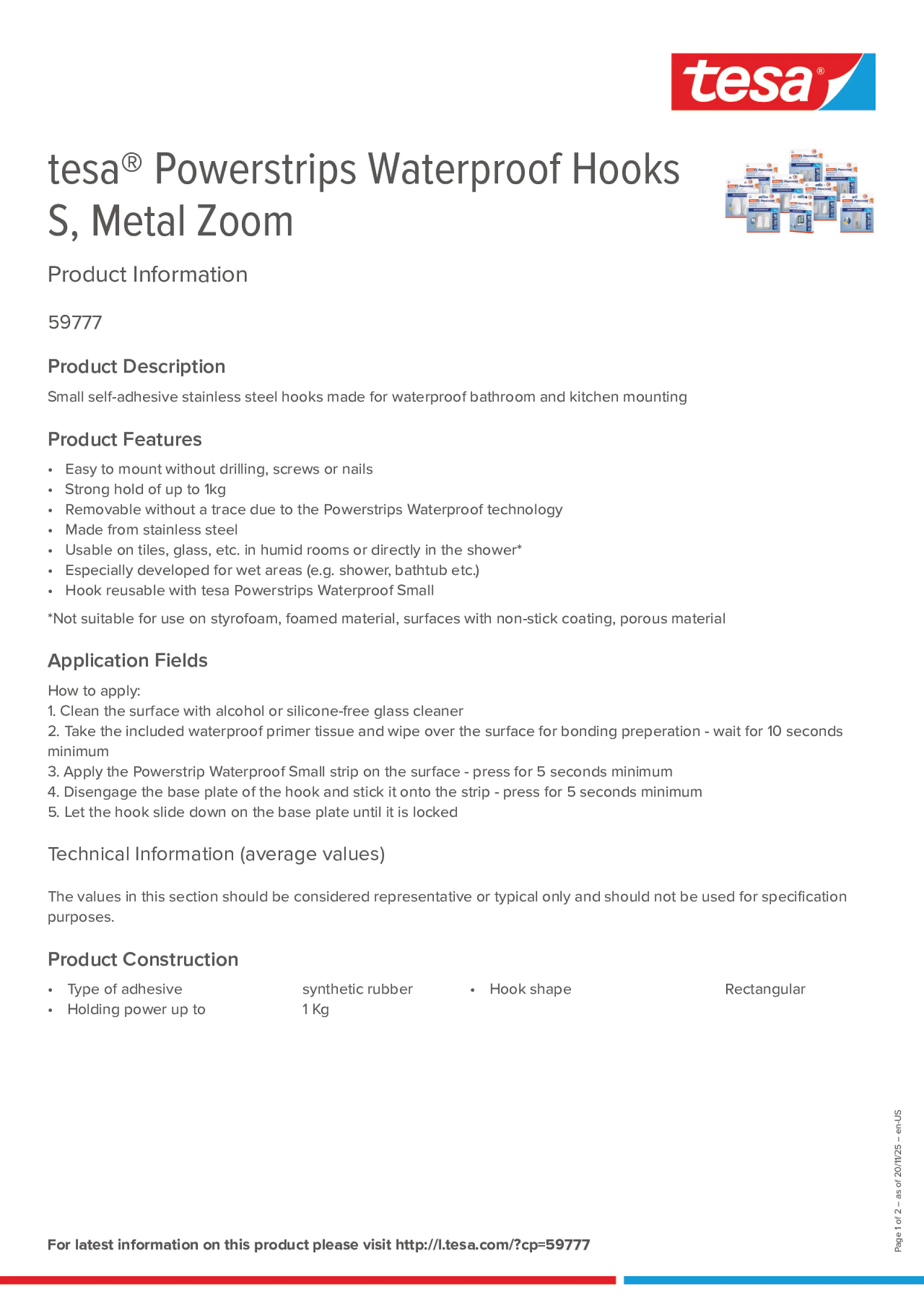 Product information_tesa® Powerstrips 59777_en