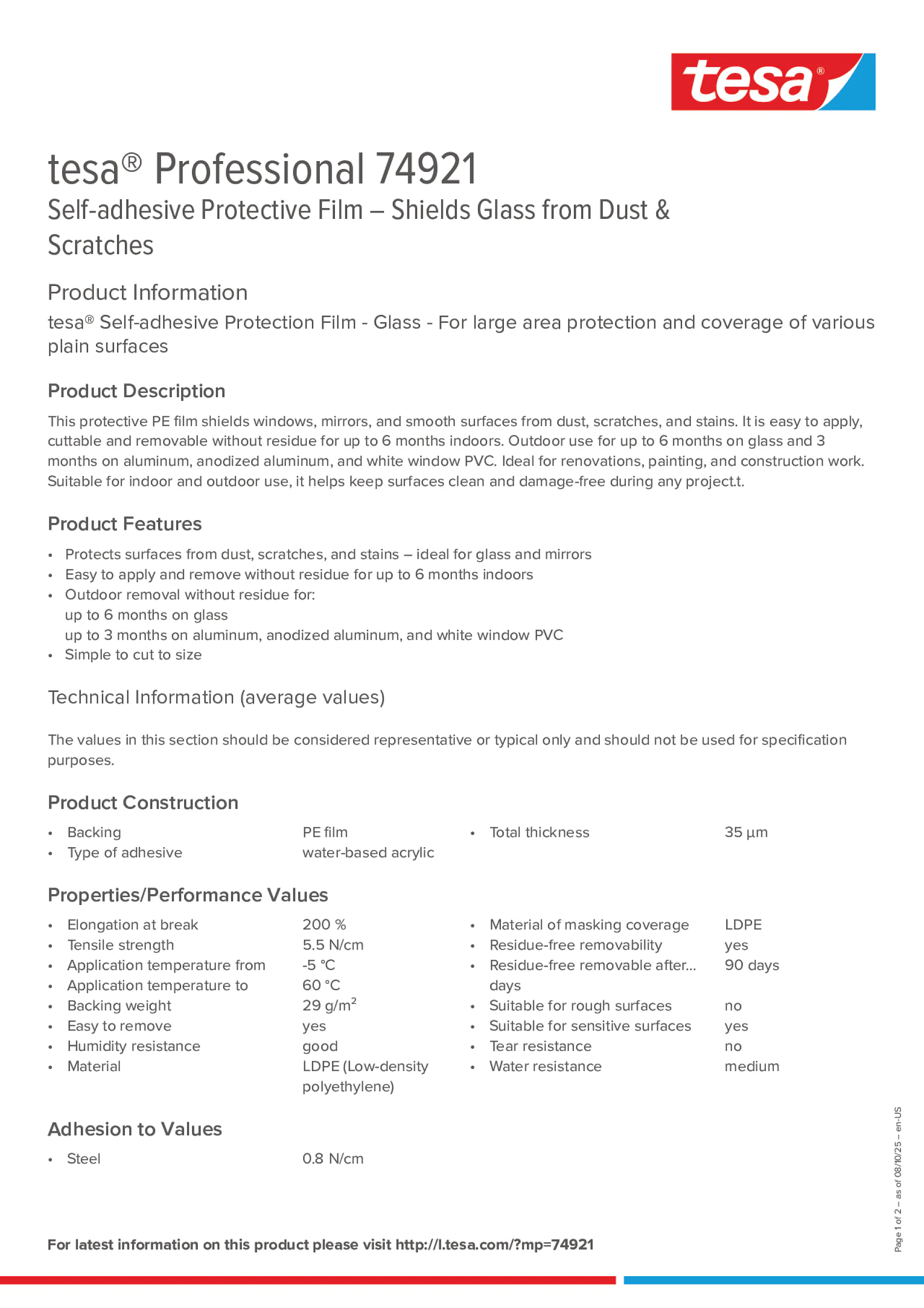 Product information_tesa® Professional 74921_en