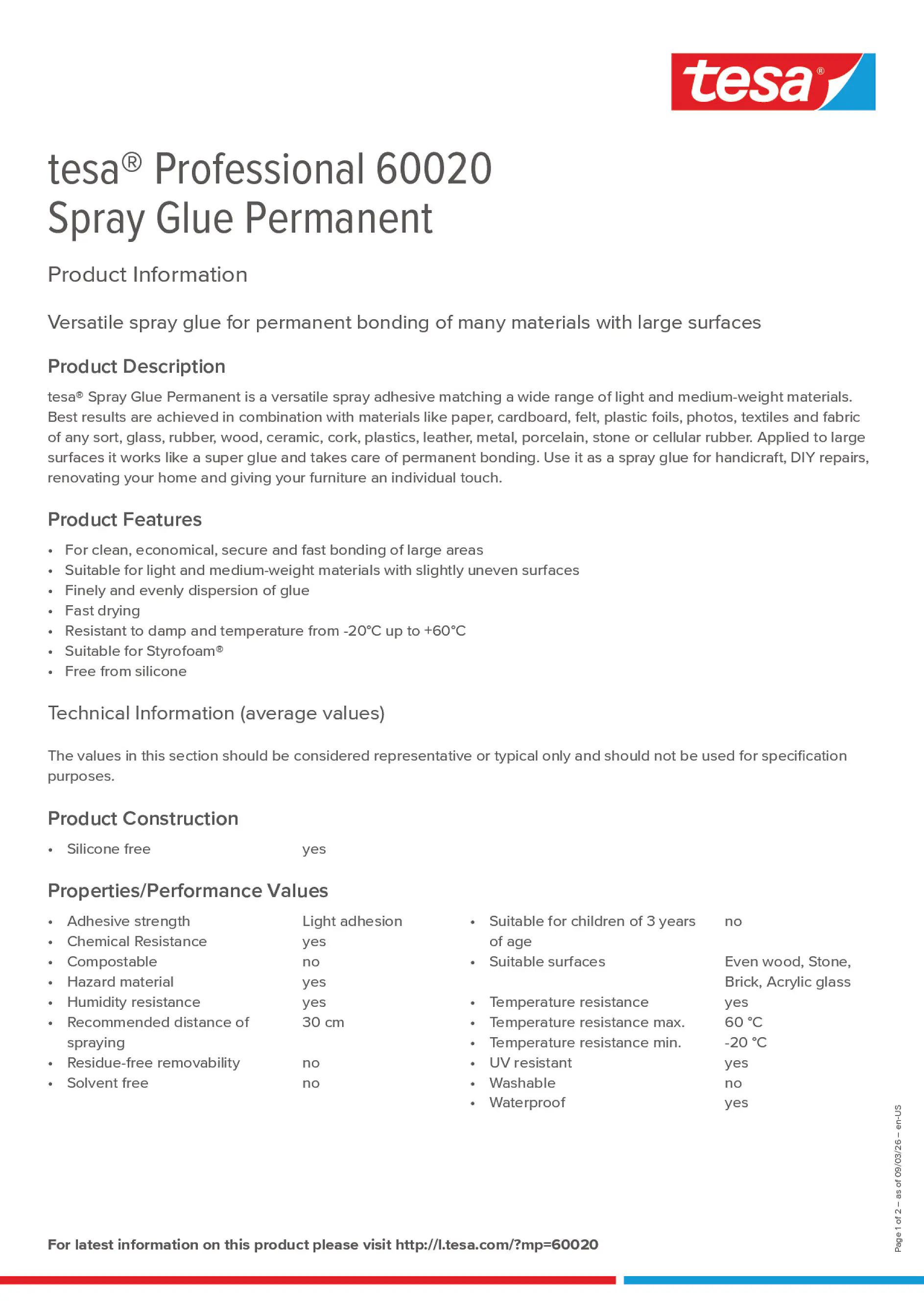 Product information_tesa® Professional 60020_en