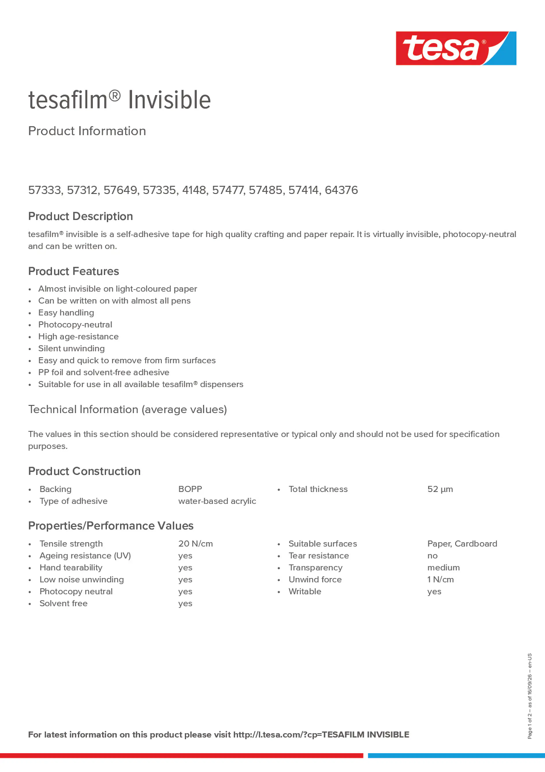 Product information_tesafilm® 4148_en