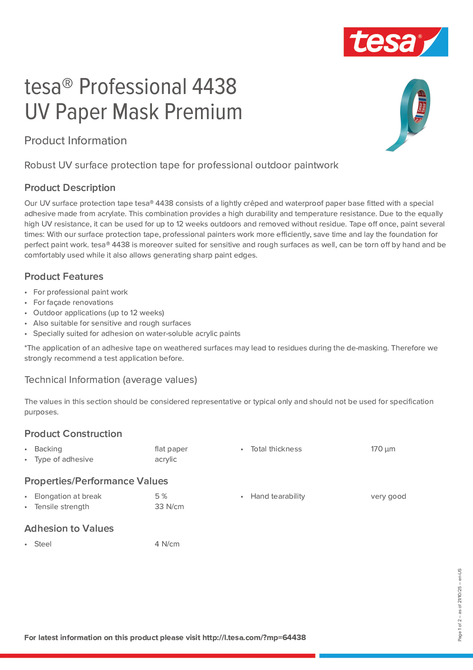 Product information_tesa® Professional 04438_en