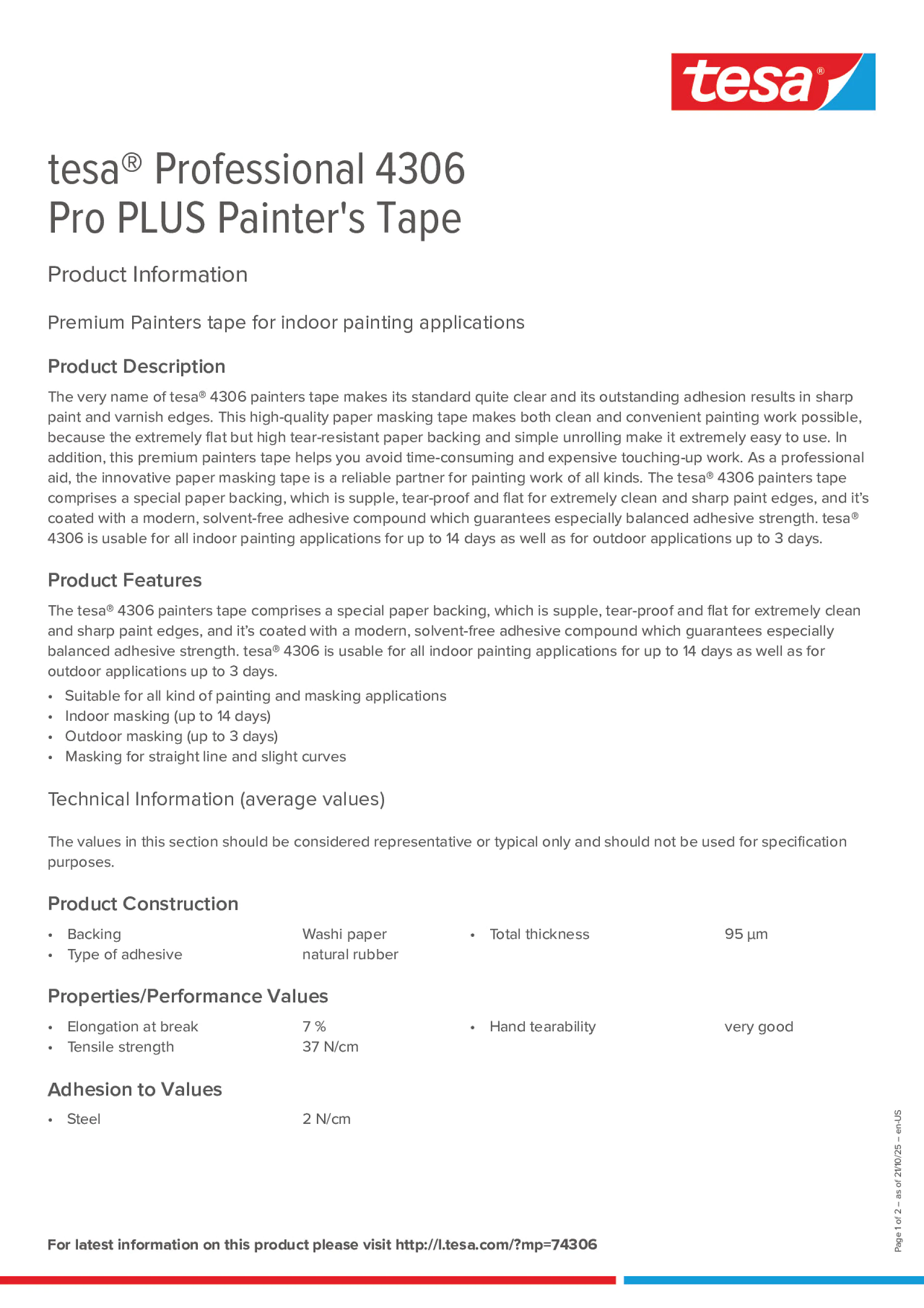 Product information_tesa® Professional 04306_en
