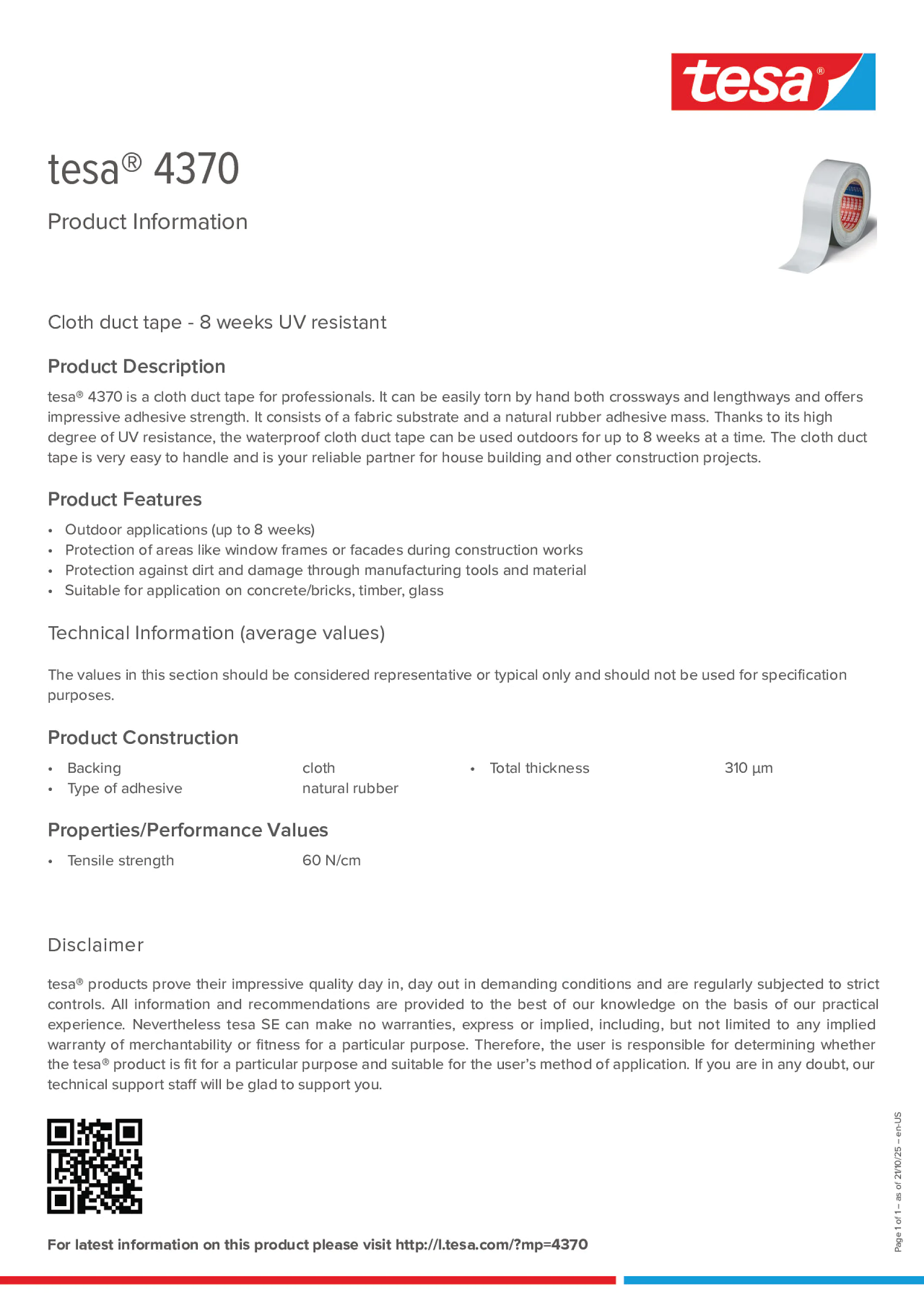 Product information_tesa® 04370_en Product information_tesa® 04370_en