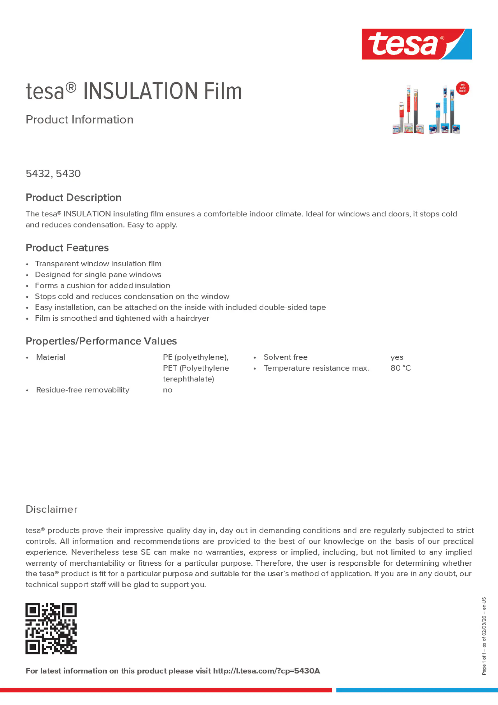 Product information_tesa® 5430A_en