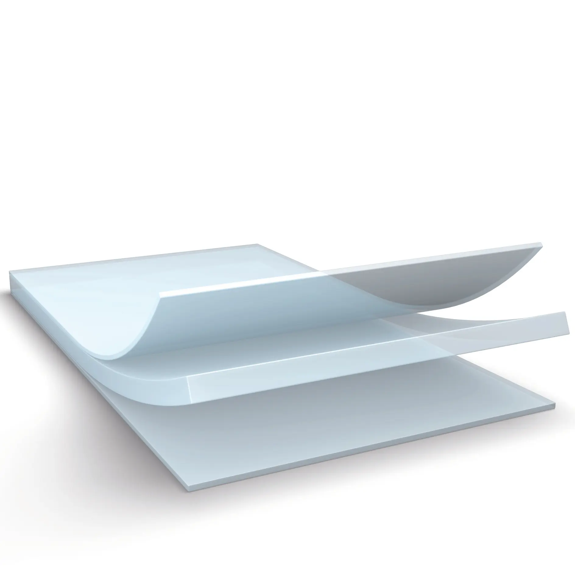 tesa transparent adhesive tape strip partially peeled off on a white surface with a clean, minimal background (This text has been generated by AI)