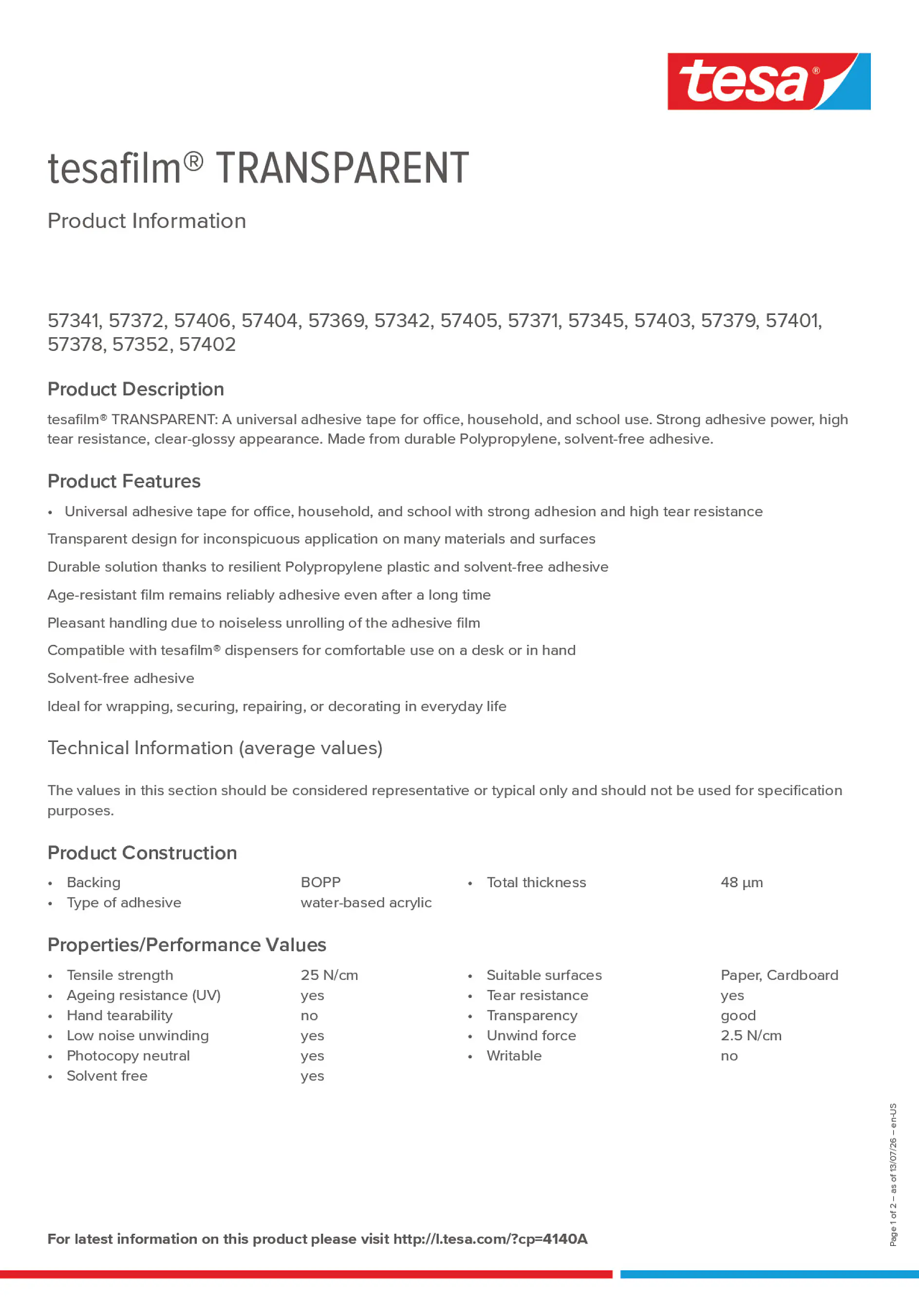 Product information_tesafilm® 4140A_en