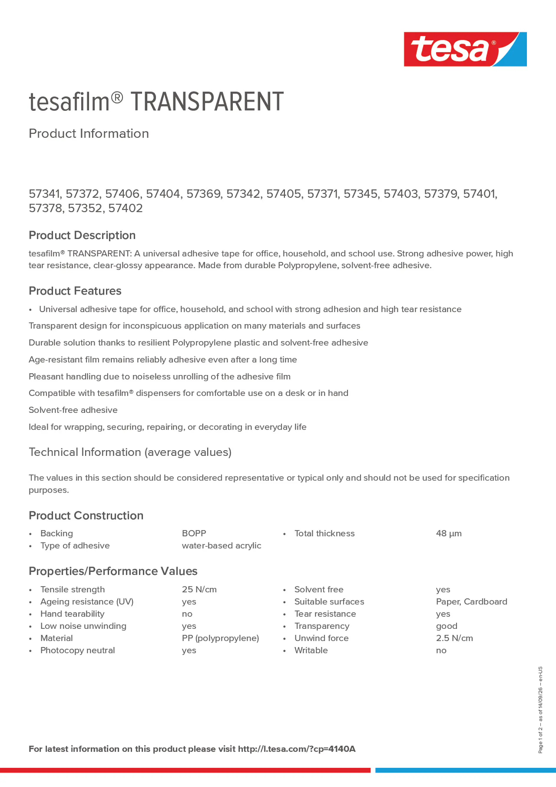 Product information_tesafilm® 4140A_en