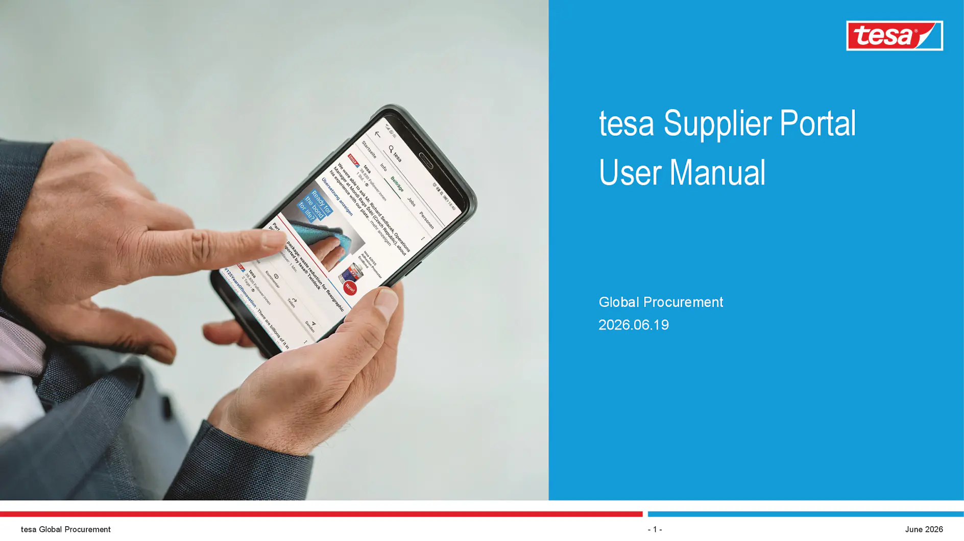 tesa Supplier Portal Log in Handbook