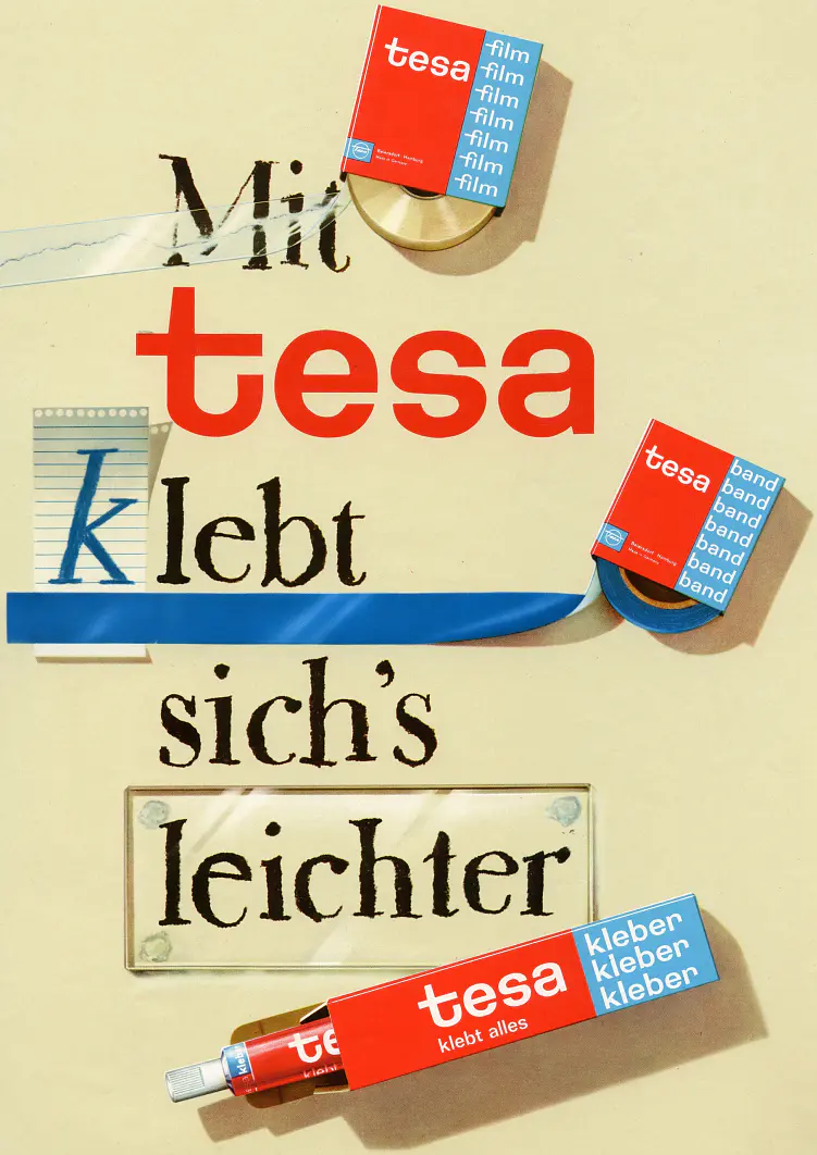 1965: Advertising for tesa (Germany)