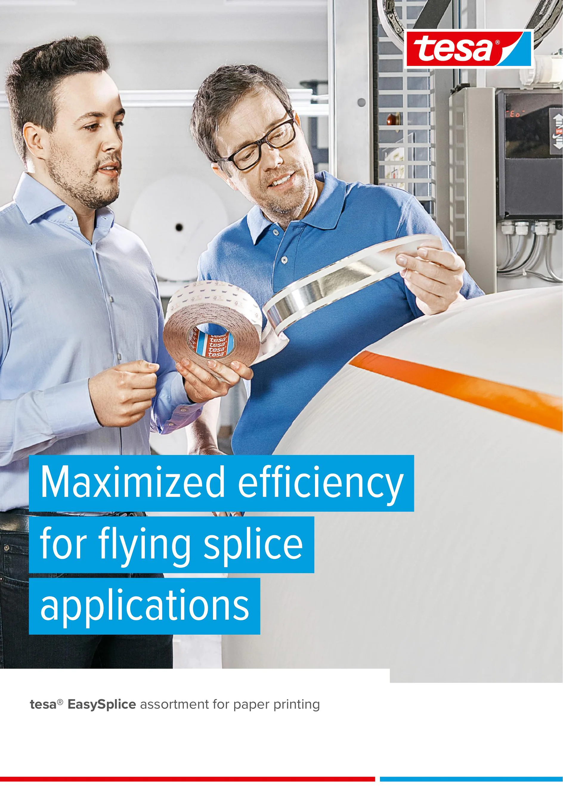 Soluciones tesa EasySplice® para la industria de la impresión de papel Folleto: Industria gráfica