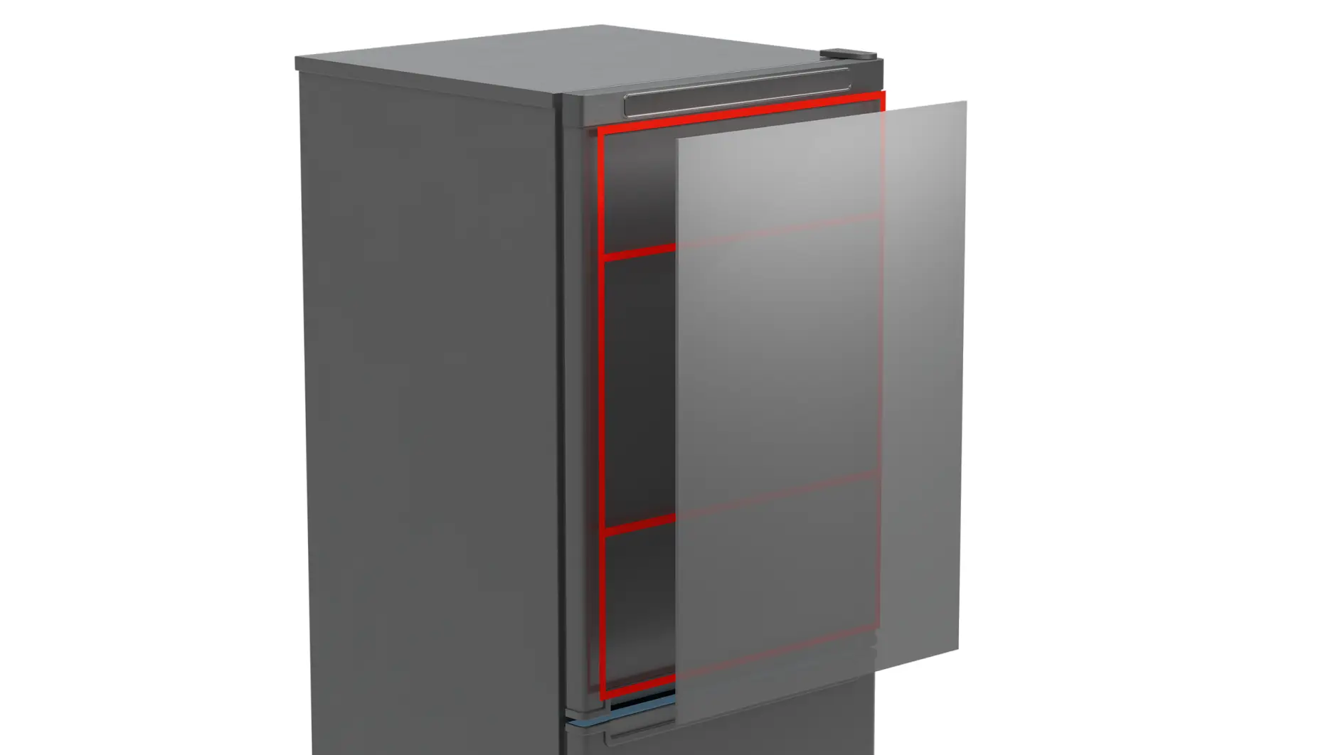 Appliances refrigerator deco glass mounting illustration