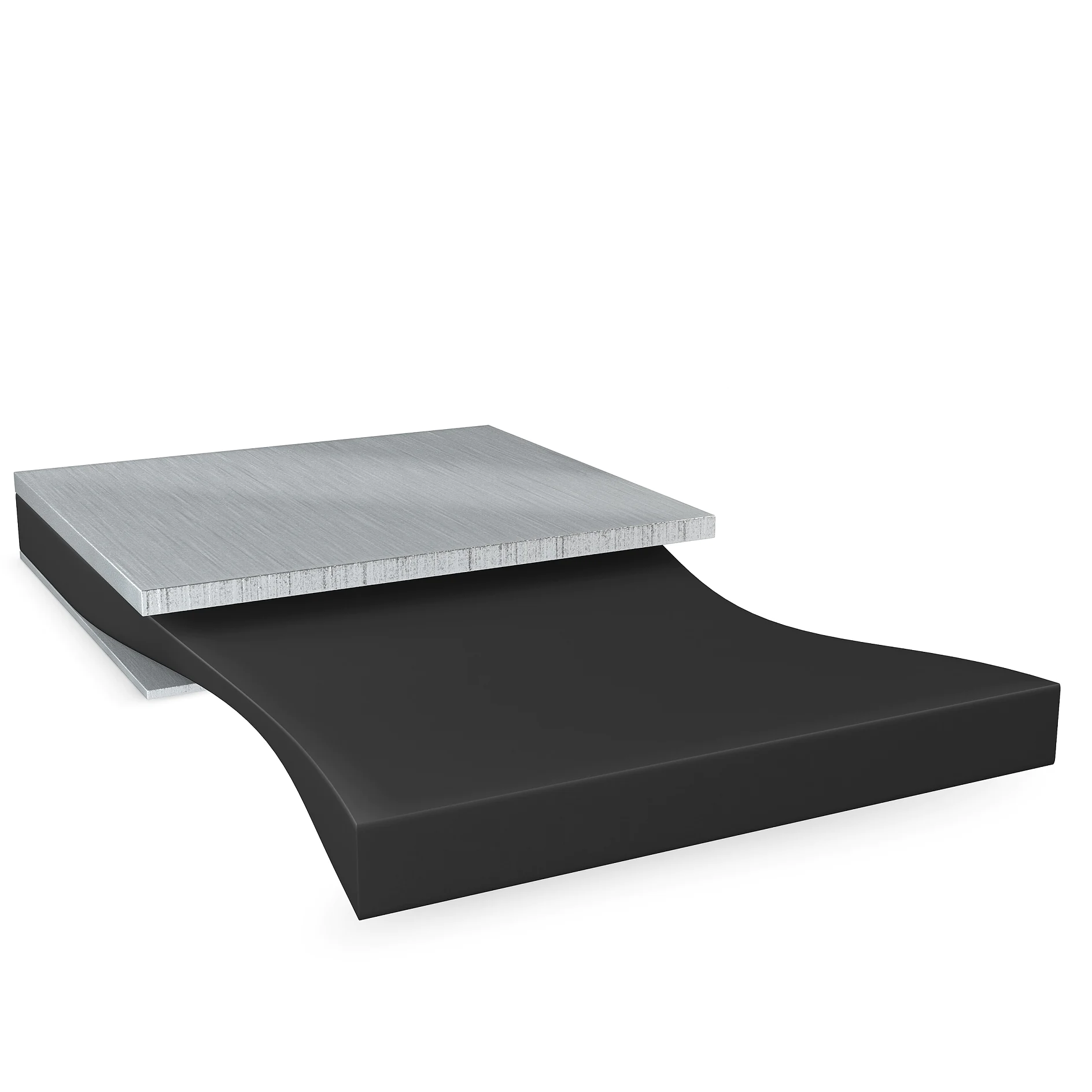 tesa black adhesive tape partially peeled from a white surface, isolated on a white background (This text has been generated by AI)