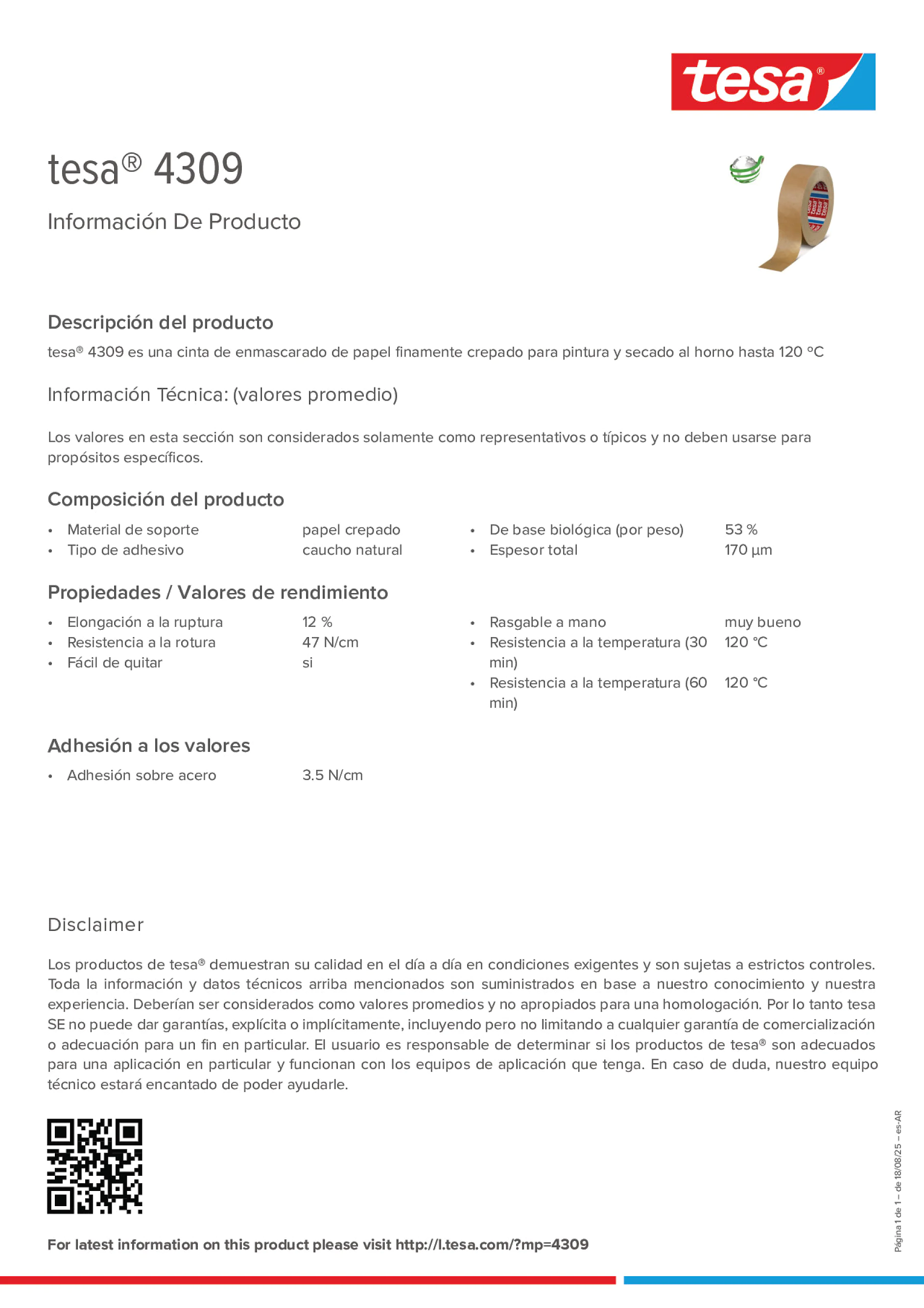 Product information_tesa® 04309_es-AR