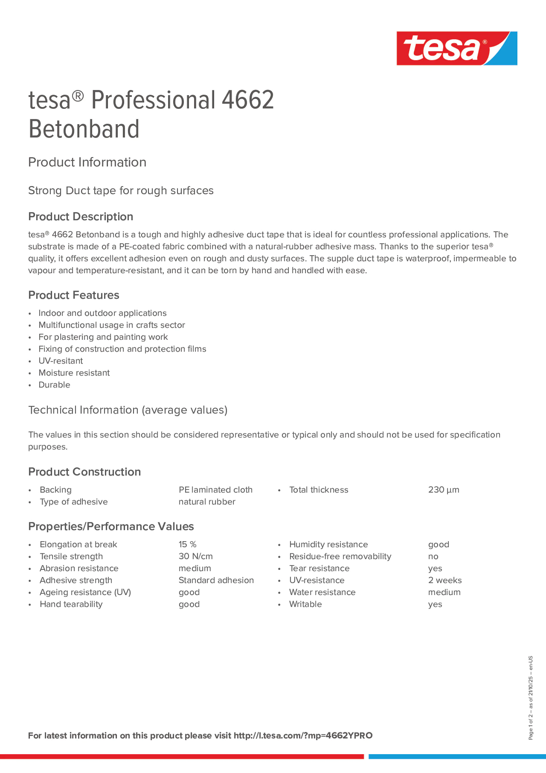 Product information_tesa® Professional 04662_en