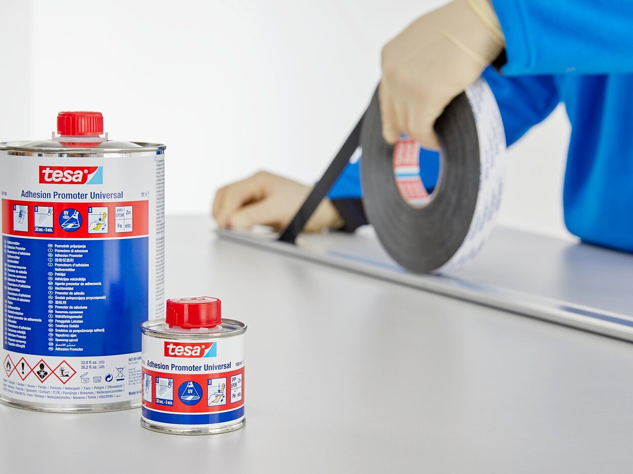 tesa 60150 surface treatment to improve adhesion to various substrates step3of3
