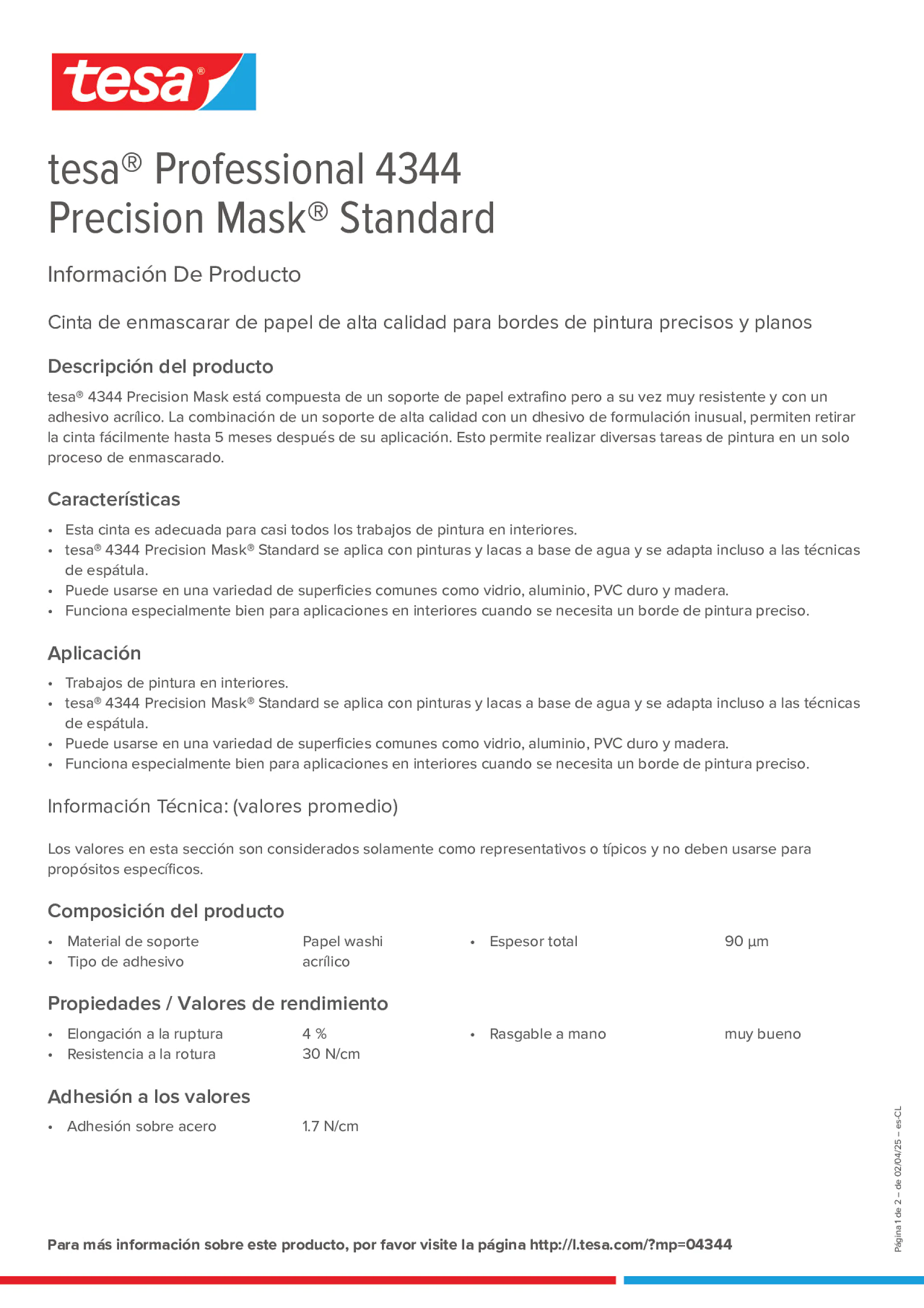 Product information_tesa® Professional 04344_es-CL