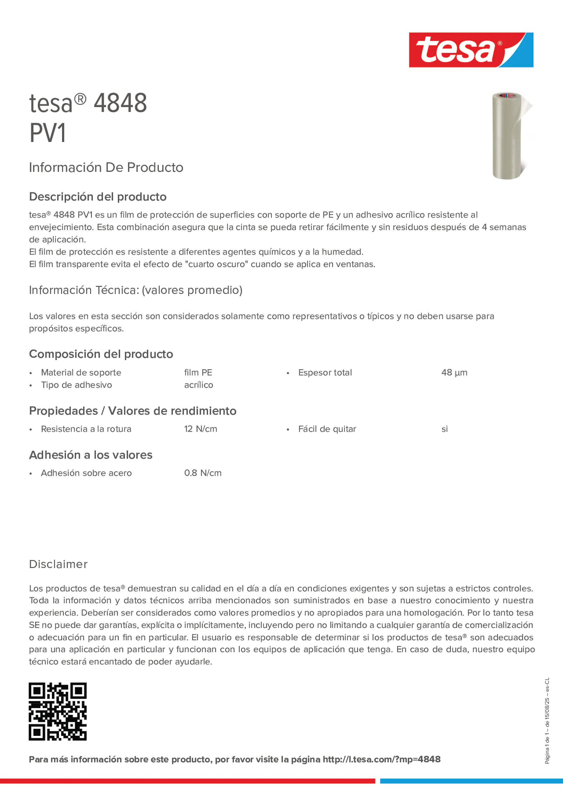 Product information_tesa® 4848_es-CL