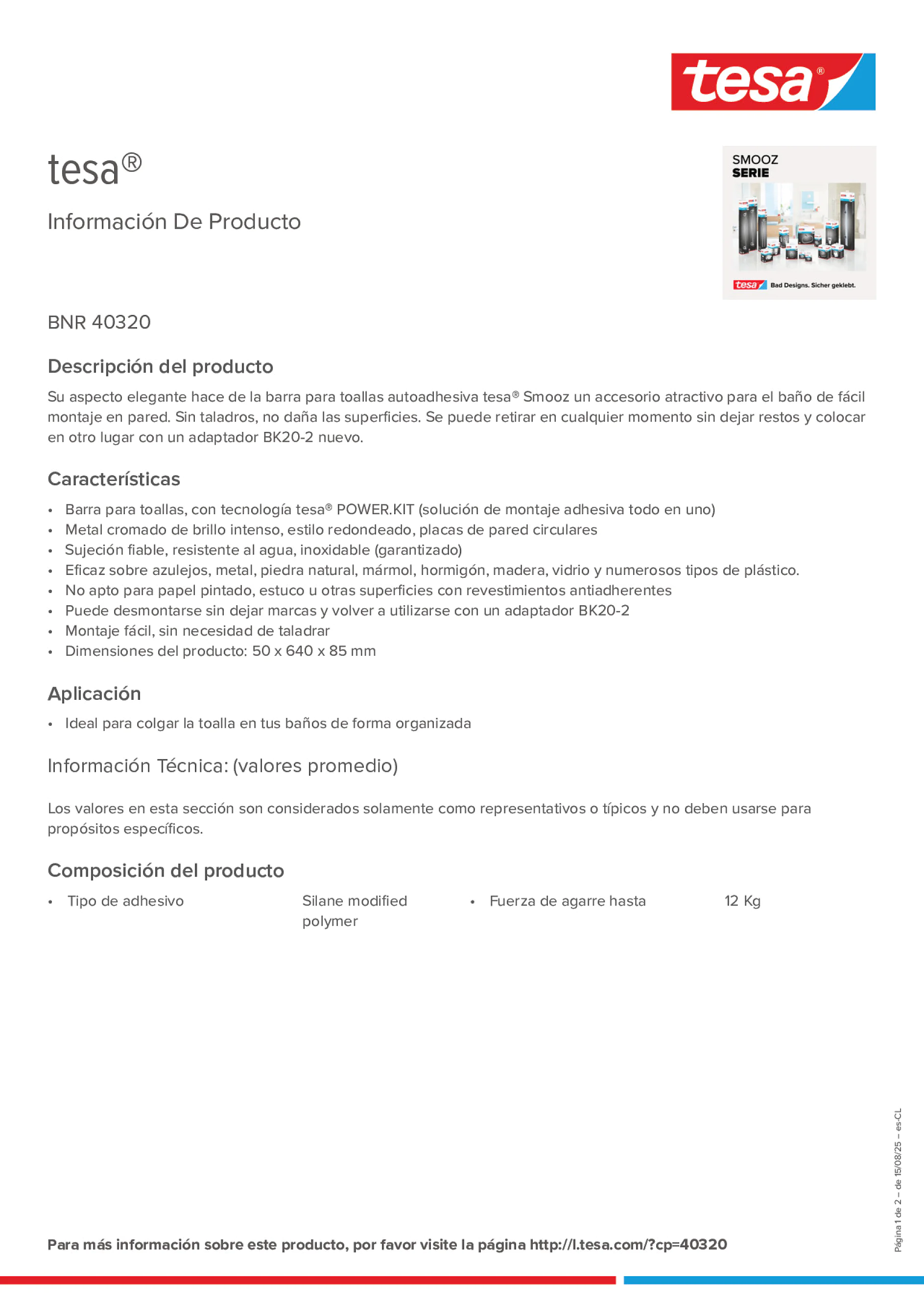 Product information_tesa® 40320_es-CL