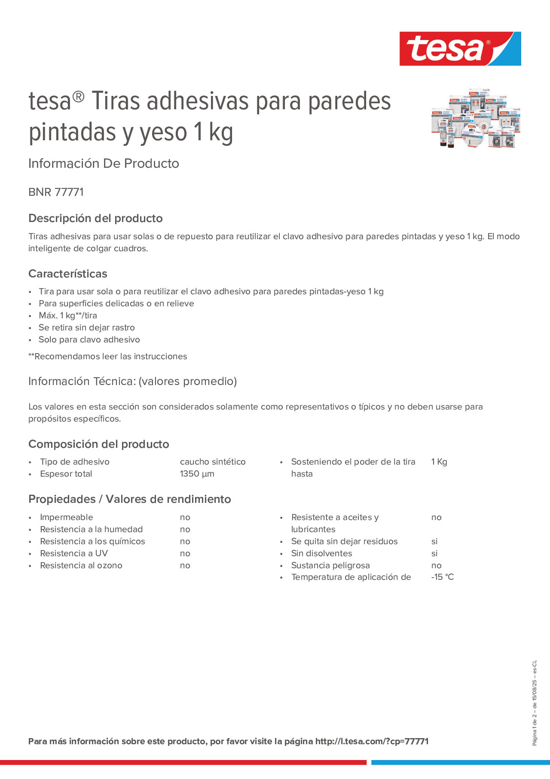 Product information_tesa® 77771_es-CL