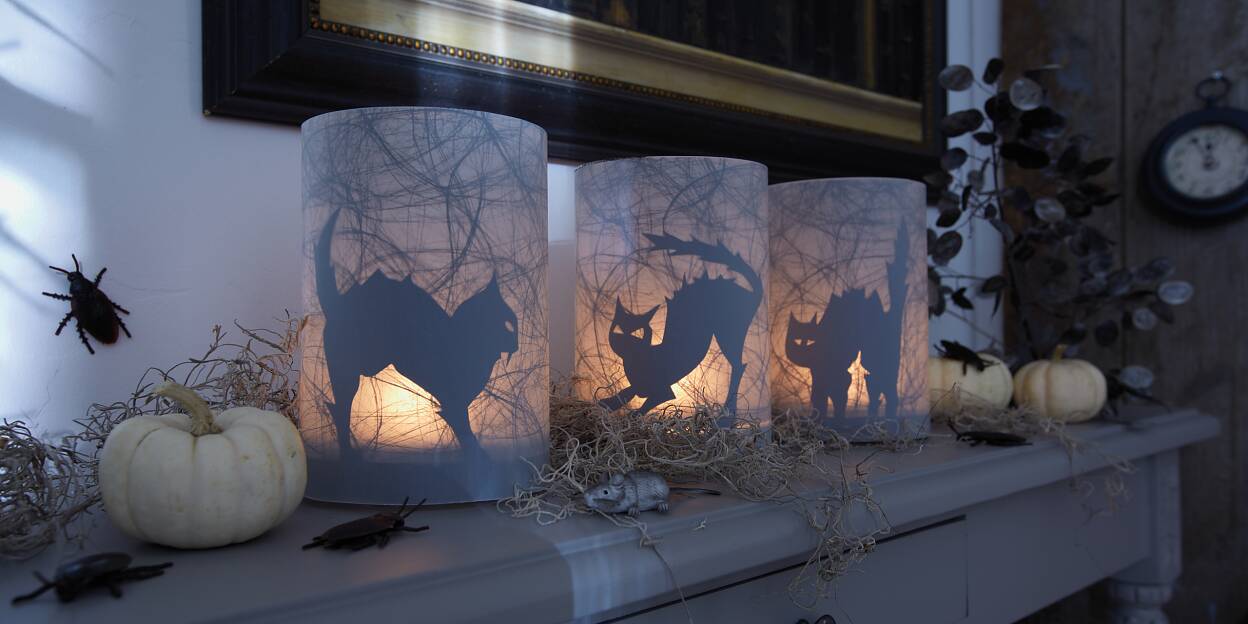 The lanterns you decorate yourself spread a genuine Halloween atmosphere and give spooky guests a huge fright.