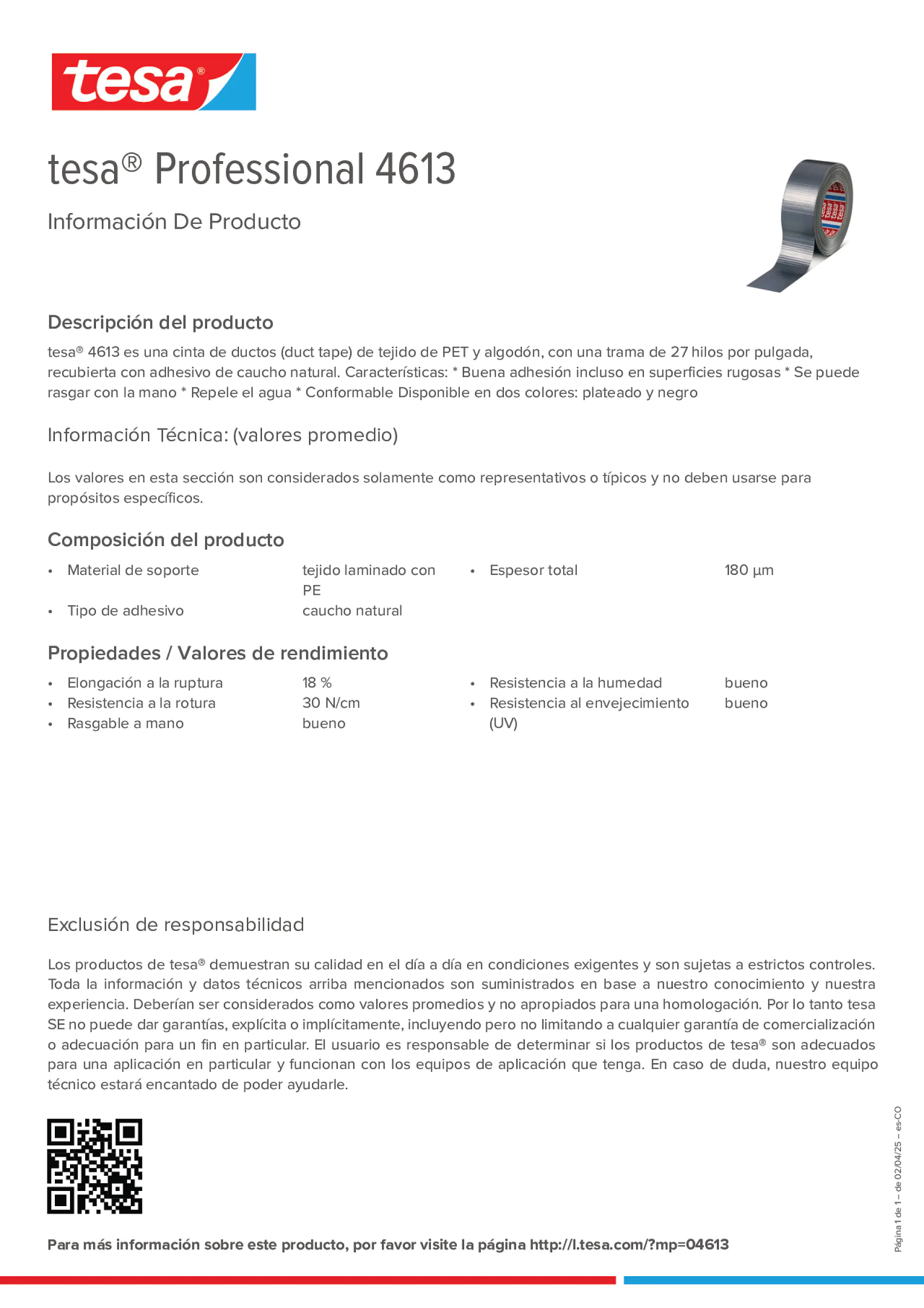 Product information_tesa® Professional 04613_es-CO