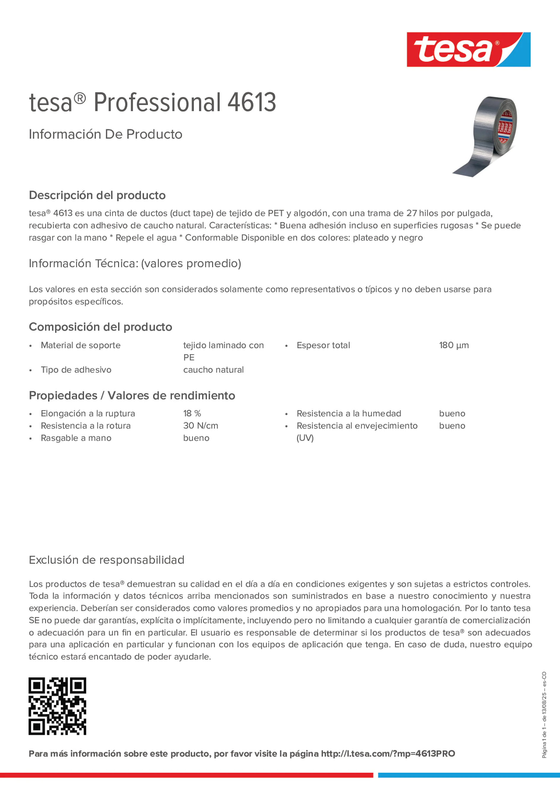 Product information_tesa® Professional 04613_es-CO