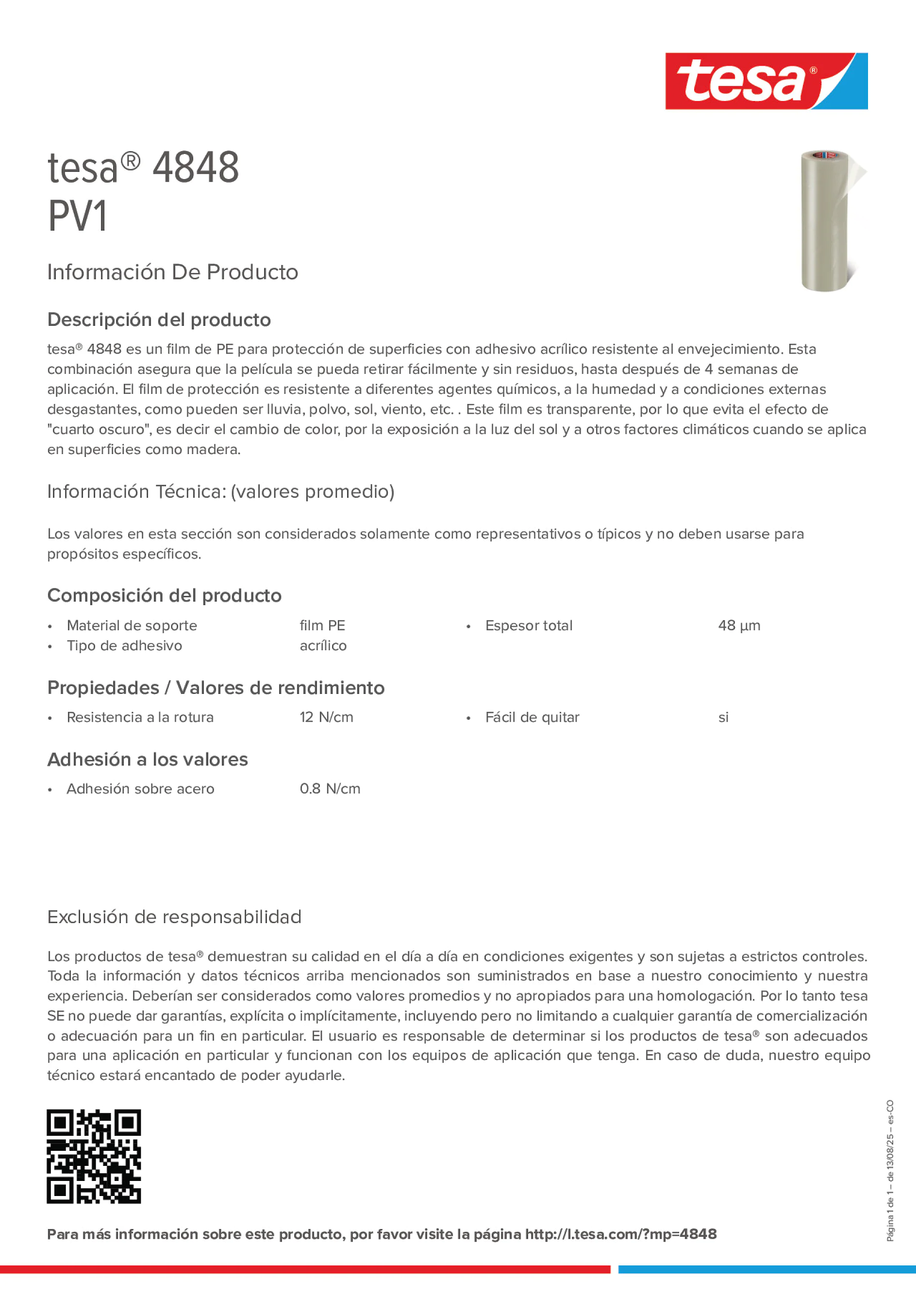 Product information_tesa® 4848_es-CO