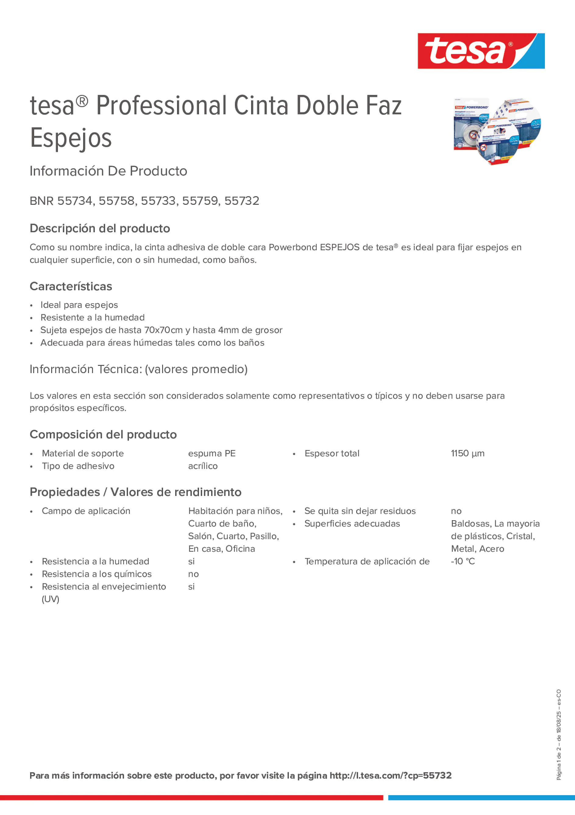 Product information_tesa® Professional 55733_es-CO