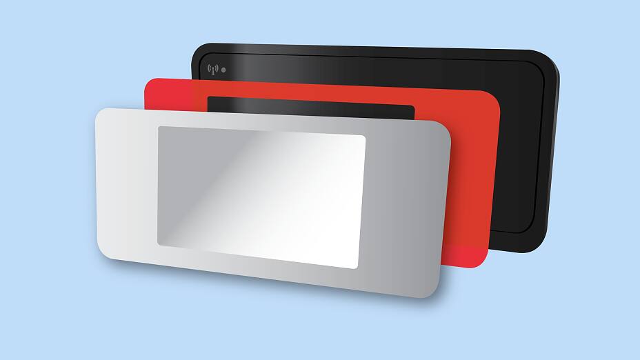 Los displays se montan en los dispositivos con cinta de doble cara.
