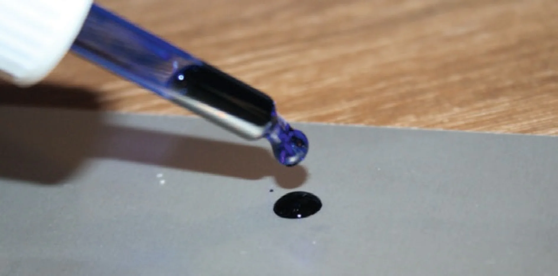 Prueba de la tinta sobre aluminio