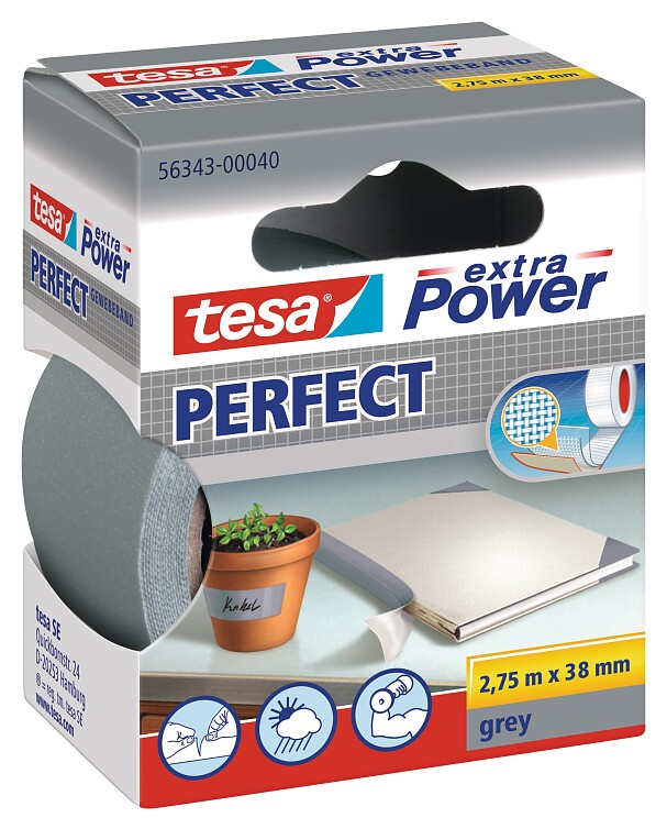 TESA Extra Power Adhesive Canvas Tape - 19mm X 2.75m Yellow Weatherproof Tape (3 Pack)