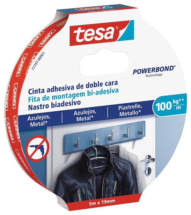 tesa® Cinta doble cara para azulejos y metal 100 kg/m - tesa