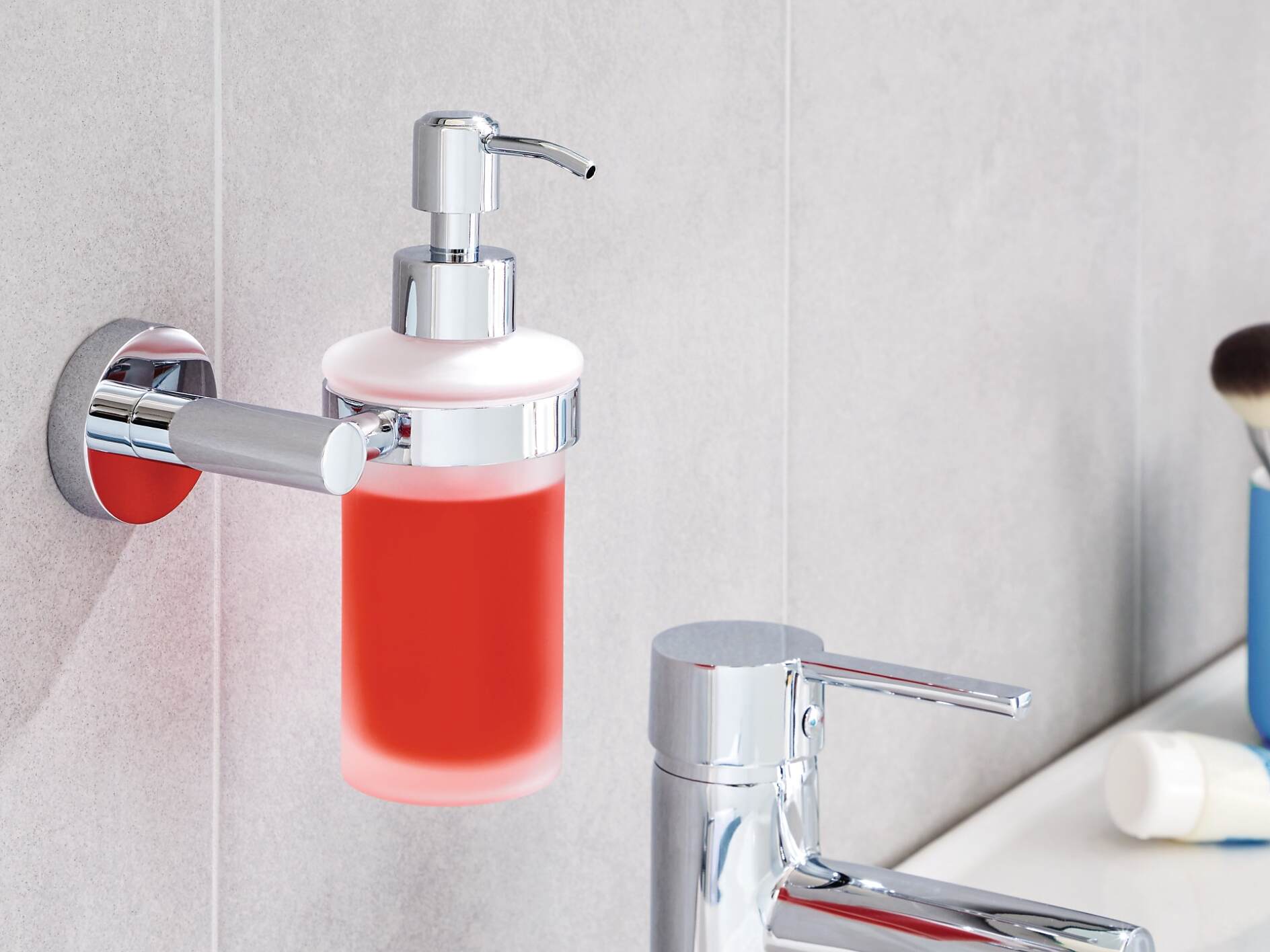 Cuarto de baño set de accesorios para baño (5 piezas, Set de regalo  Características para dispensador de jabón líquido, soporte para cepillo  para polvo