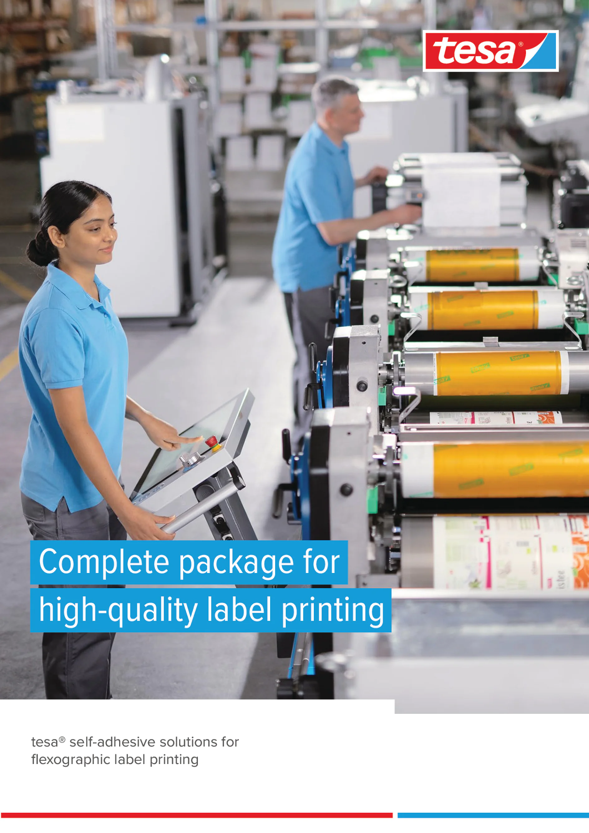Plate mounting with tesa® Softprint 380 µm / 15 mil