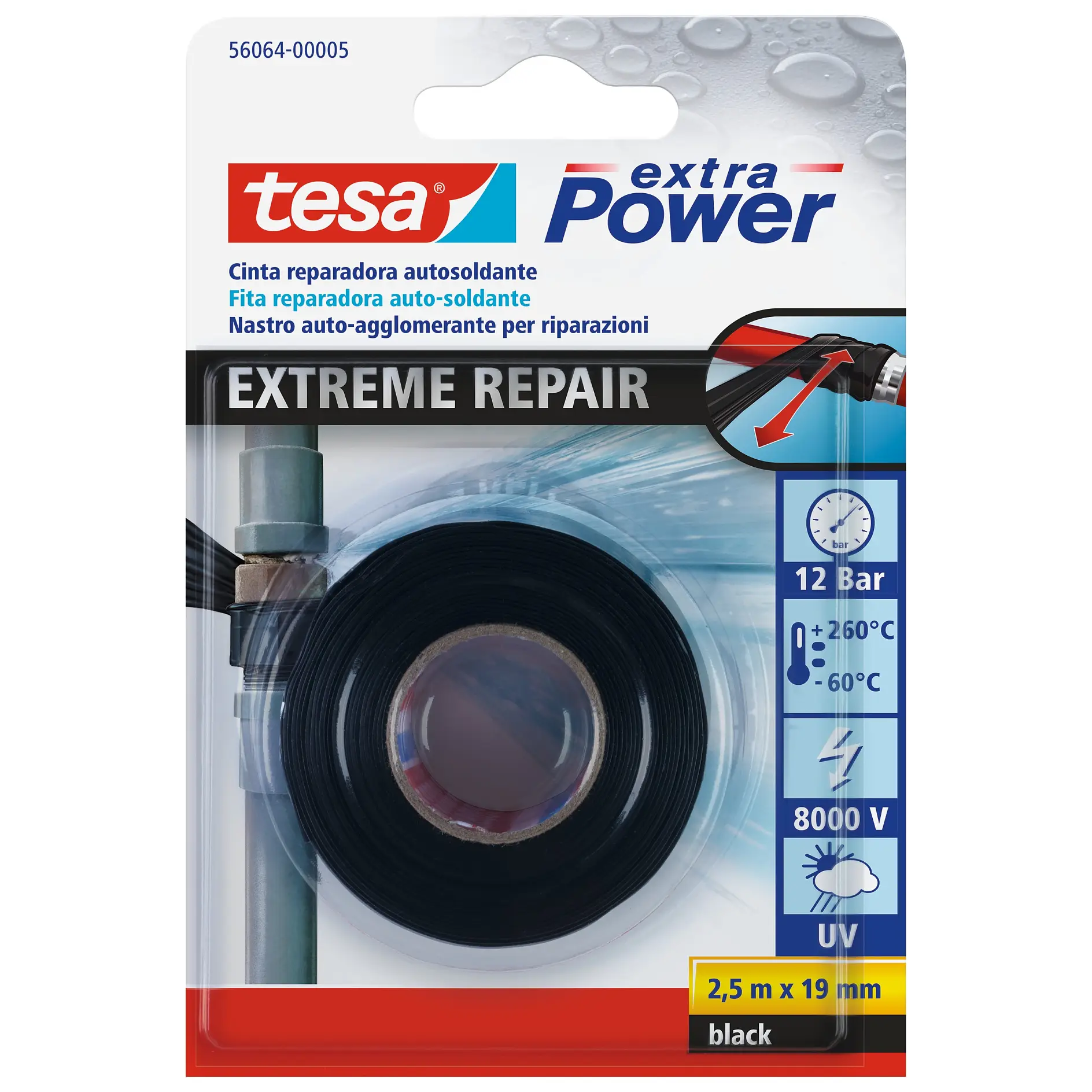 [en-en] 56064-05-00 - tesa Extra Power Extreme Repair black 2,5m:19mm