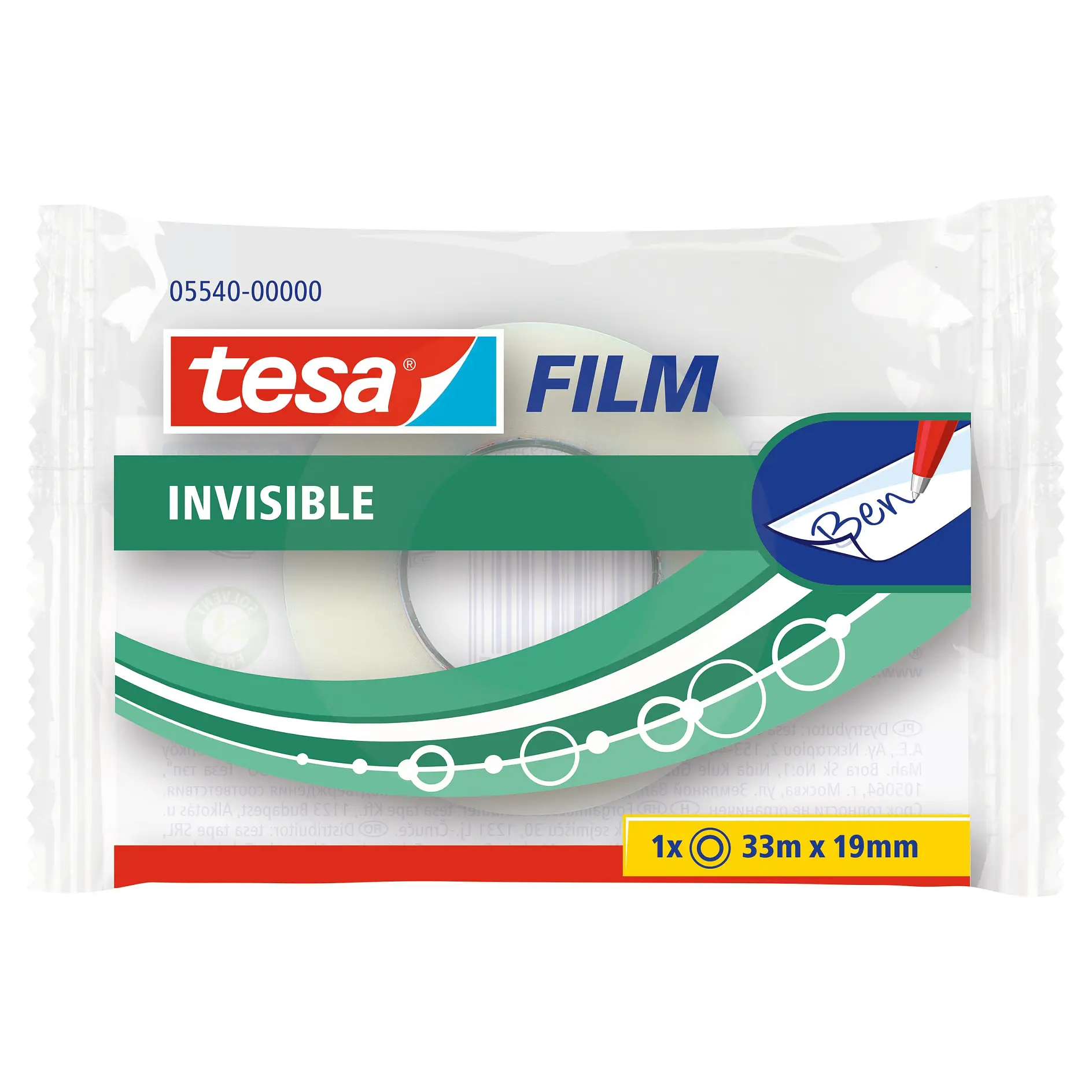 [en-en] 1 x tesafilm Invisible 33m x 19mm, Flowpack