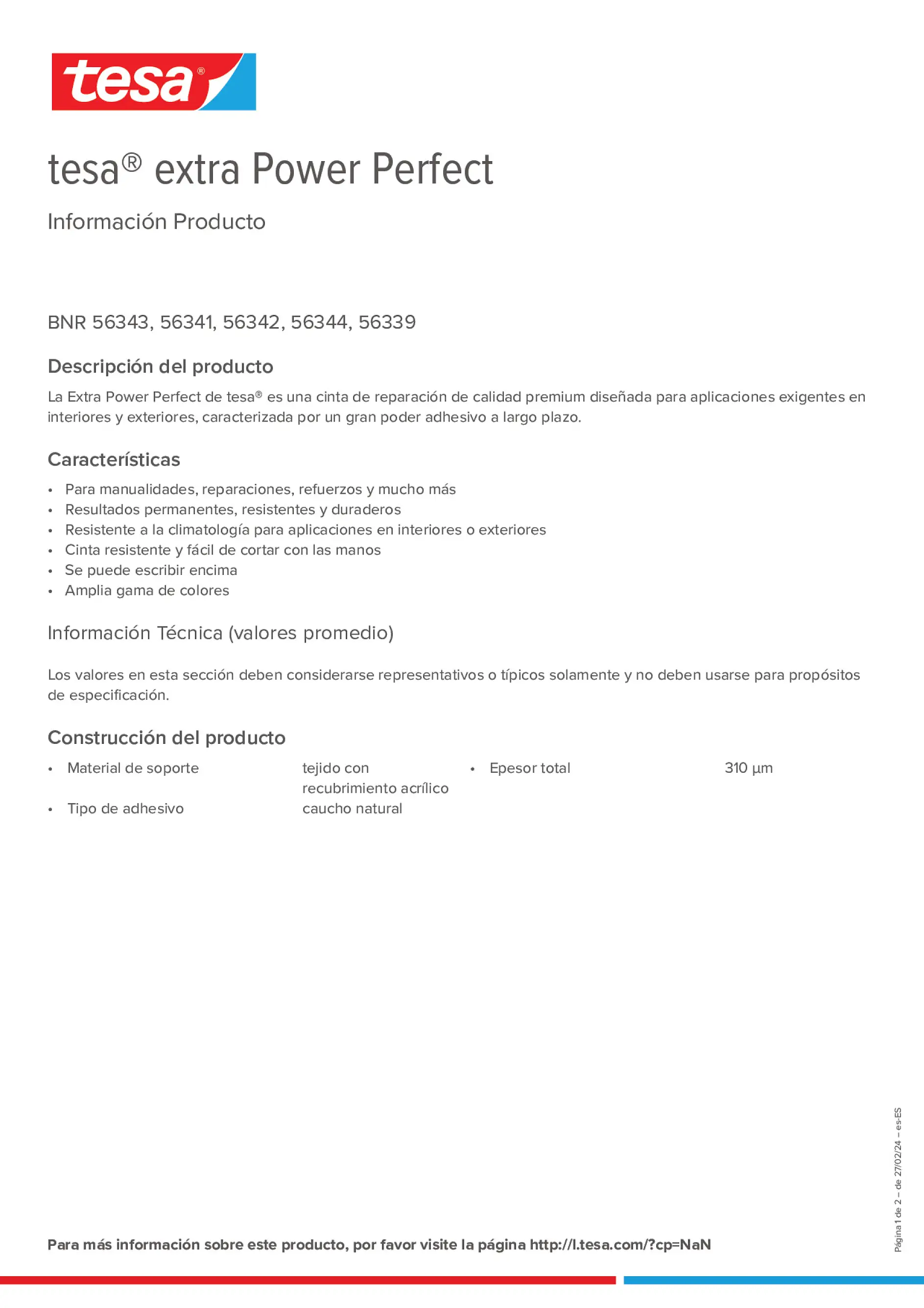 Product information_tesa® extra Power 56339_es-ES