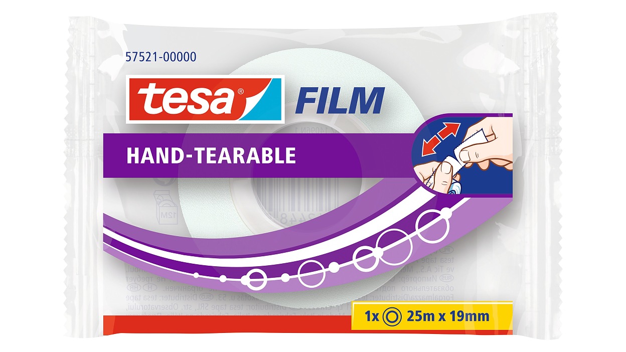 [en-en] 1 x tesafilm Hand-tearable 25:19, Flowpack