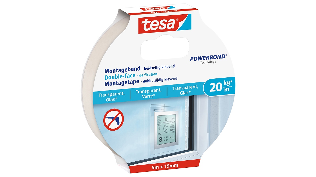 [en-en] tesa Smart Mounting System Mounting Tape 5x19 Transparent