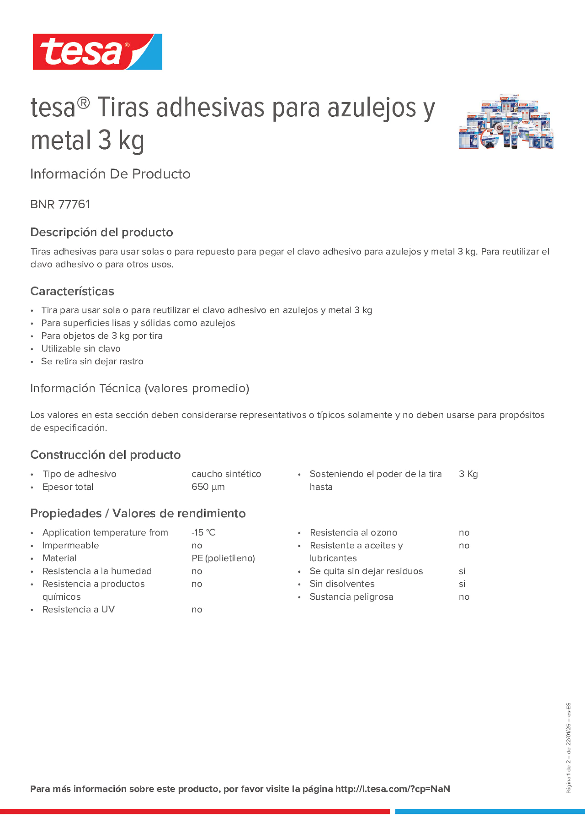 Product information_tesa® 77761_es-ES